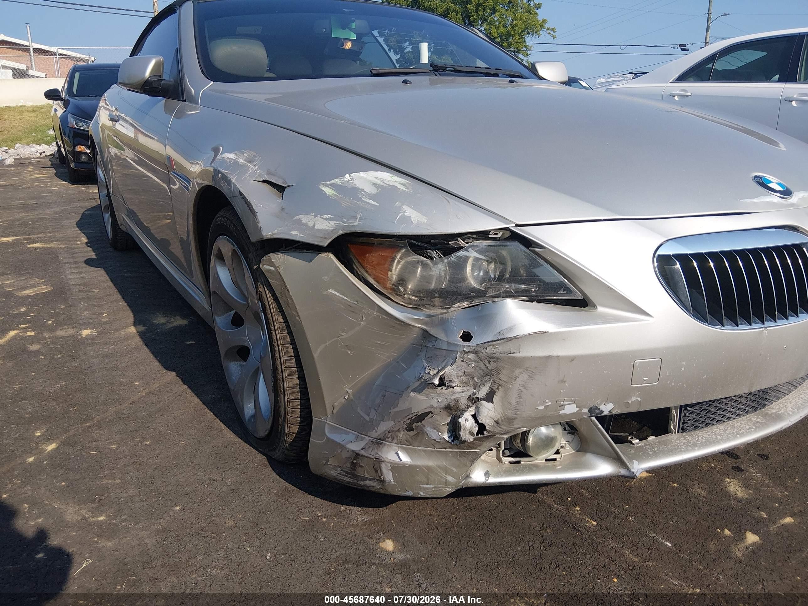 2004 Bmw 645ci   Gray vin: WBAEK73404B322023