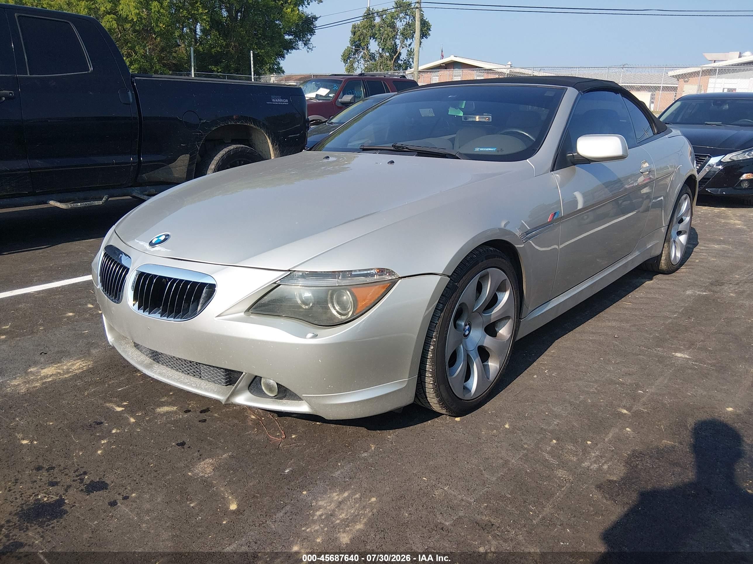 2004 Bmw 645ci   Gray vin: WBAEK73404B322023
