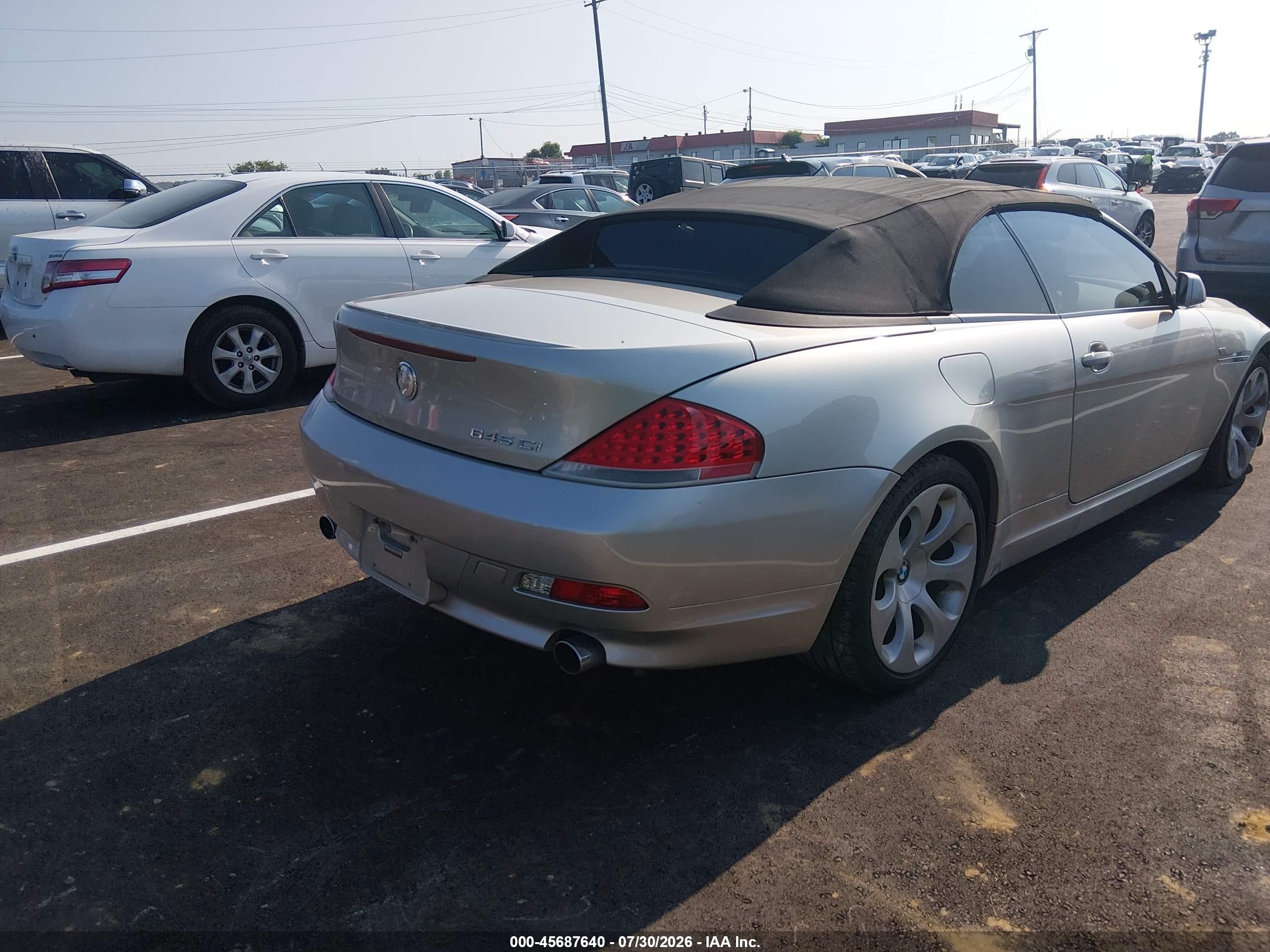 2004 Bmw 645ci   Gray vin: WBAEK73404B322023