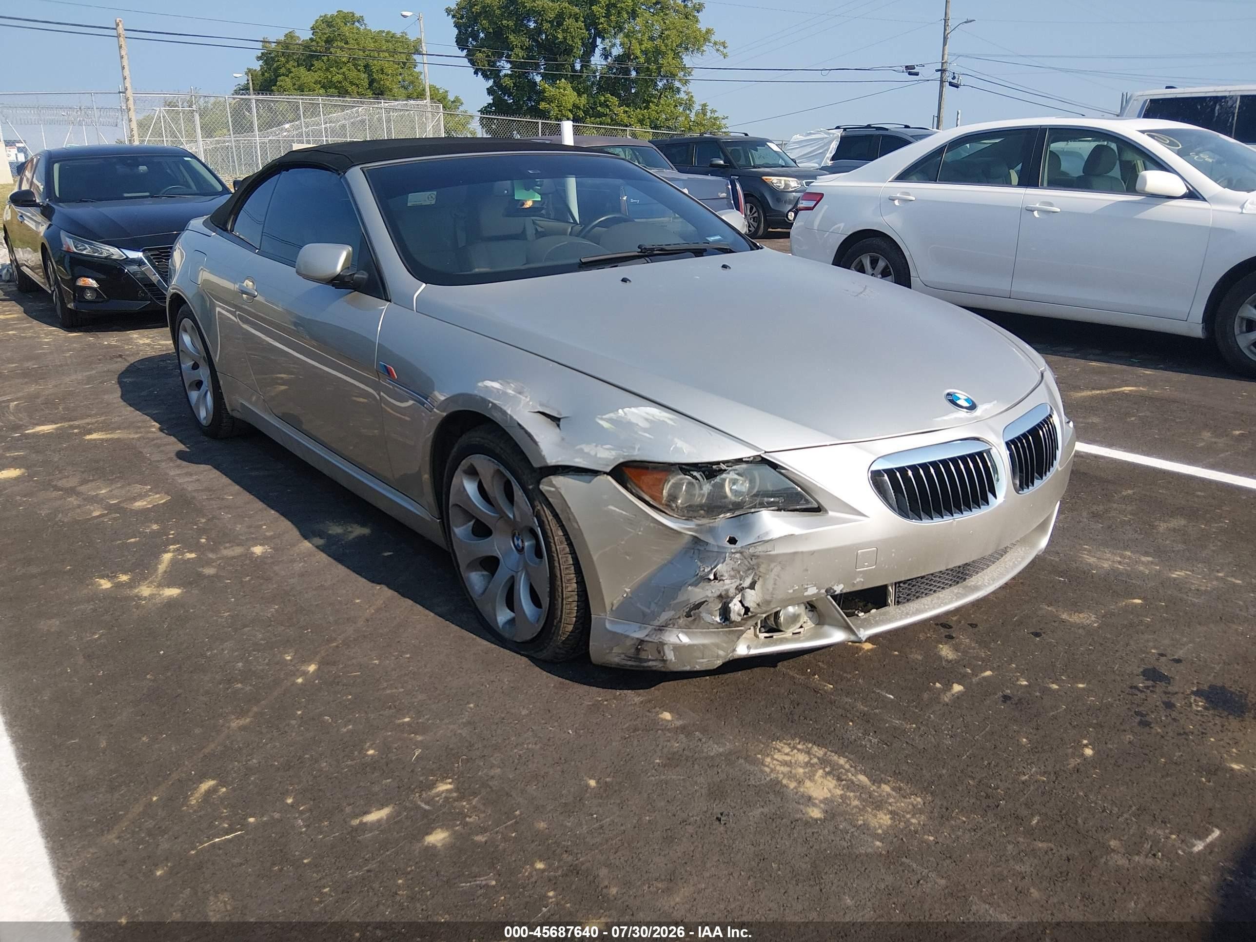 2004 Bmw 645ci   Gray vin: WBAEK73404B322023
