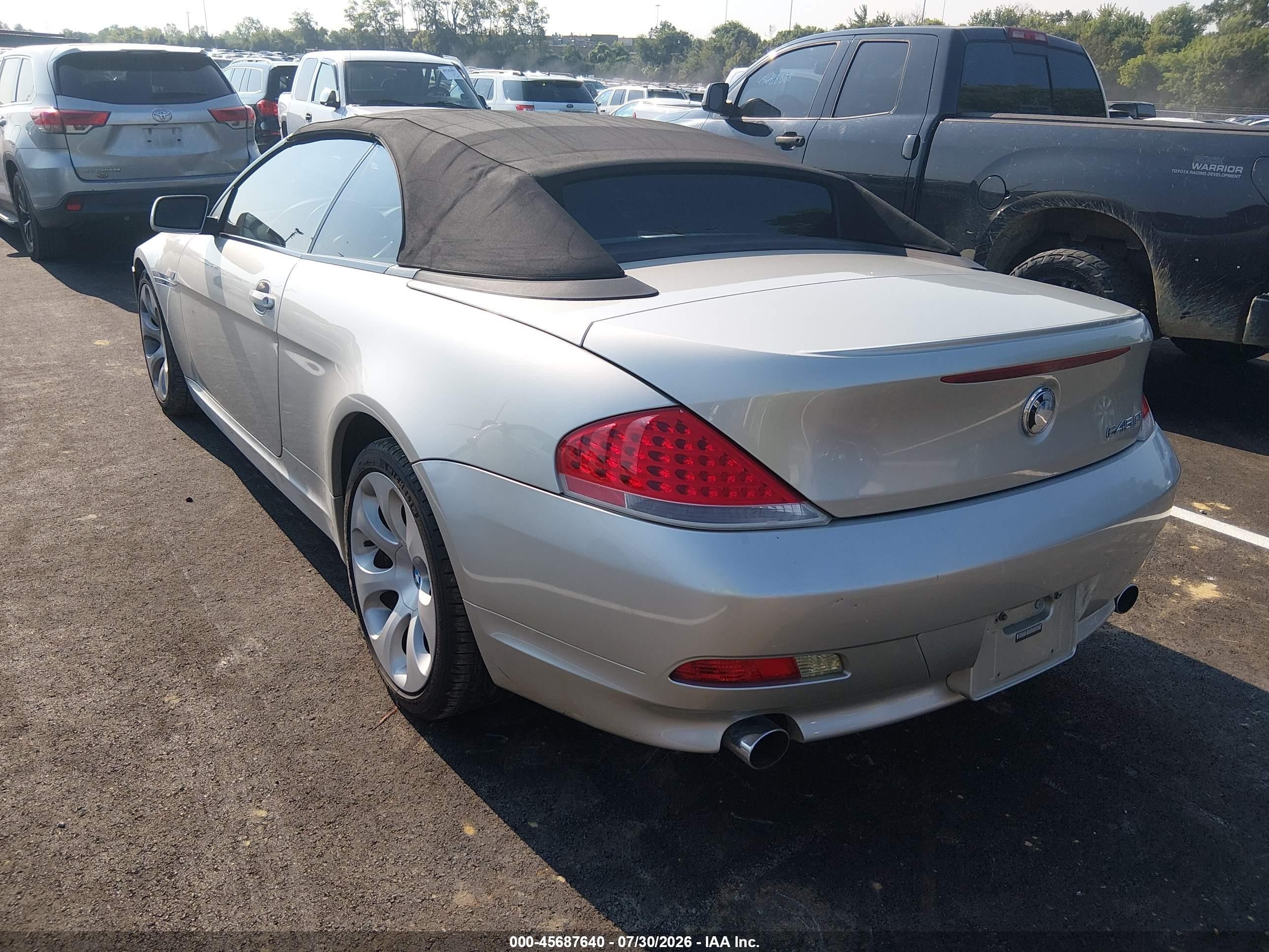 2004 Bmw 645ci   Gray vin: WBAEK73404B322023