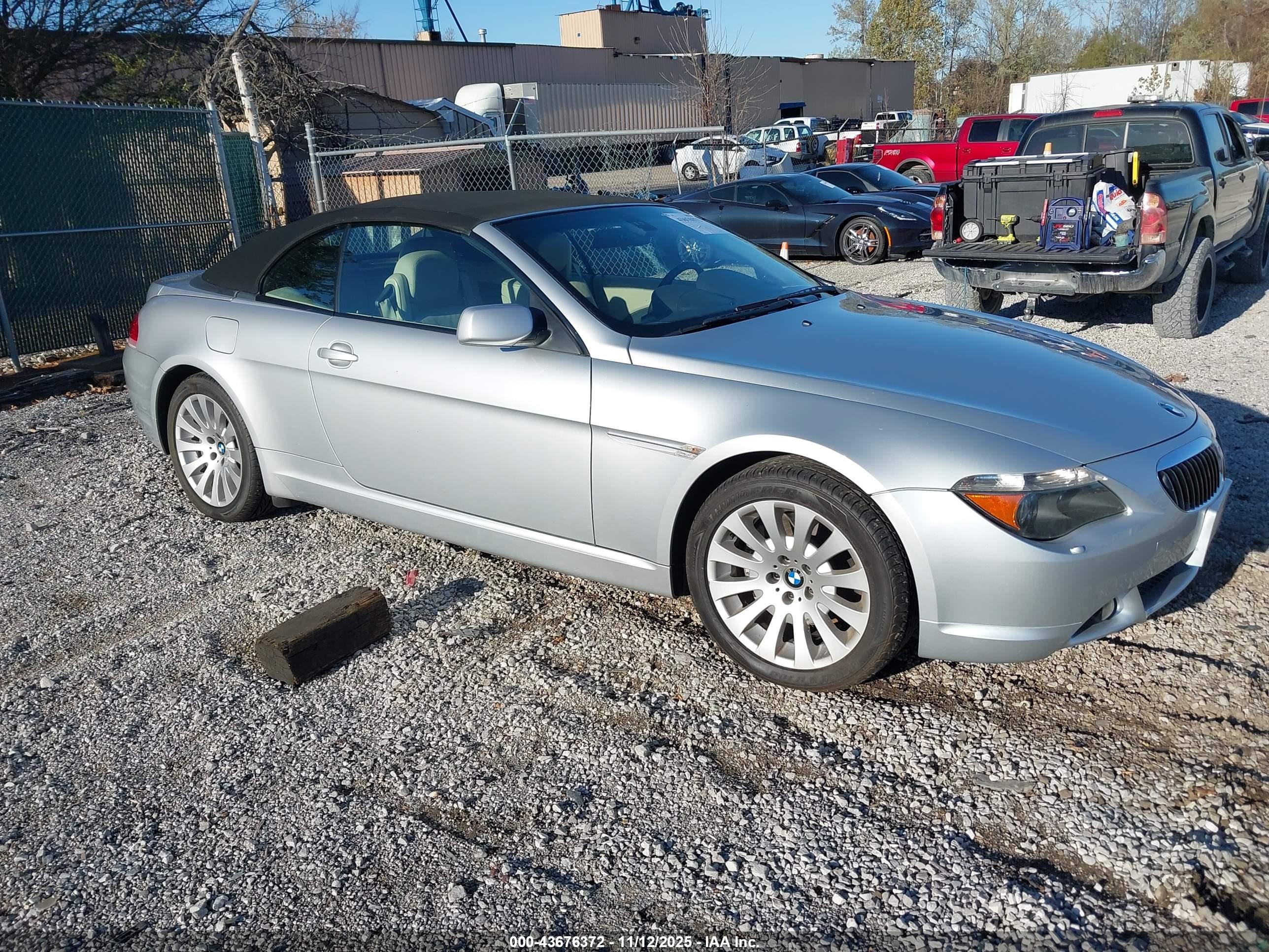2004 Bmw 645ci   Silver vin: WBAEK73404B322717