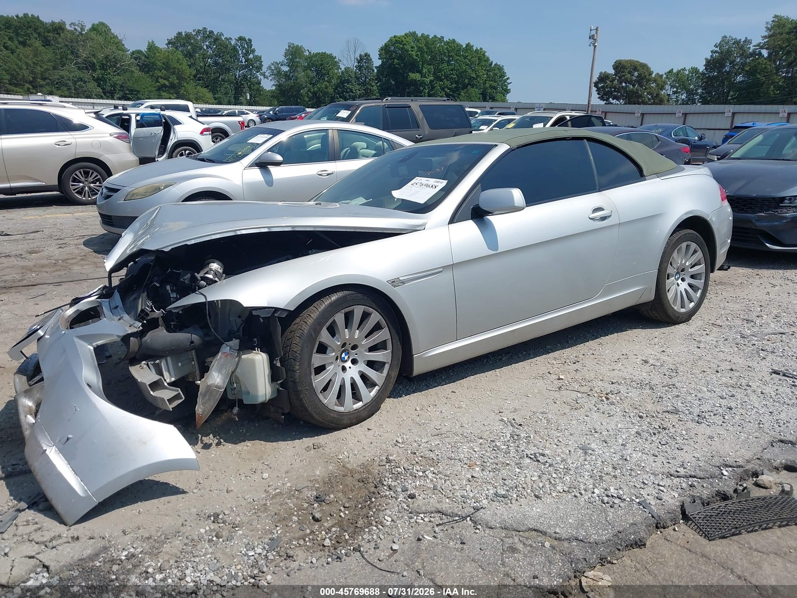 2004 Bmw 645ci   Silver vin: WBAEK73404B322734