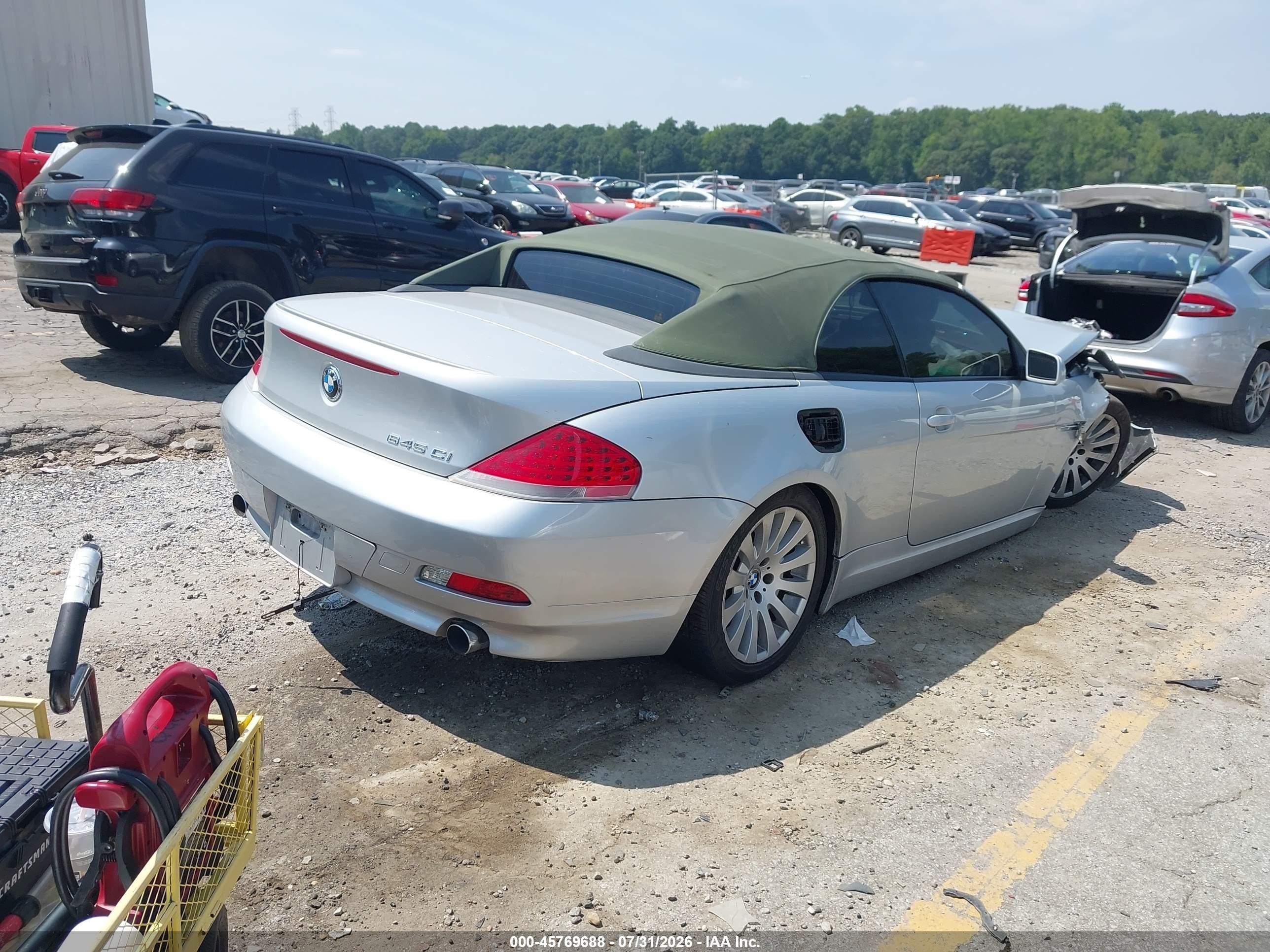 2004 Bmw 645ci   Silver vin: WBAEK73404B322734