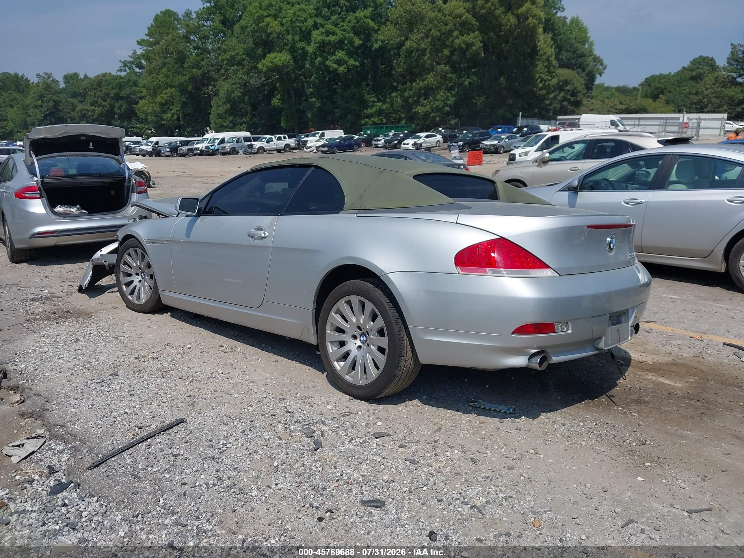 2004 Bmw 645ci   Silver vin: WBAEK73404B322734