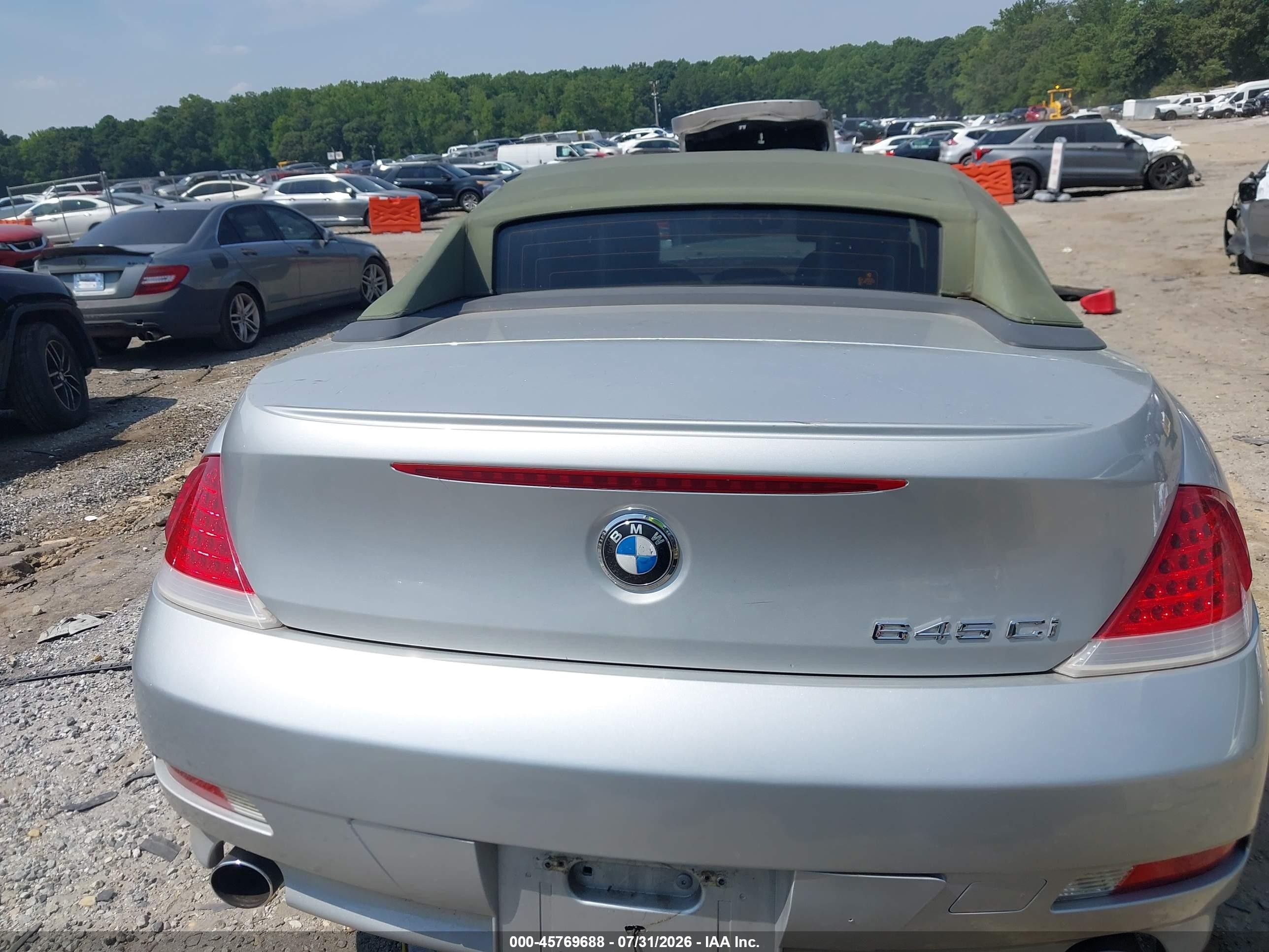 2004 Bmw 645ci   Silver vin: WBAEK73404B322734