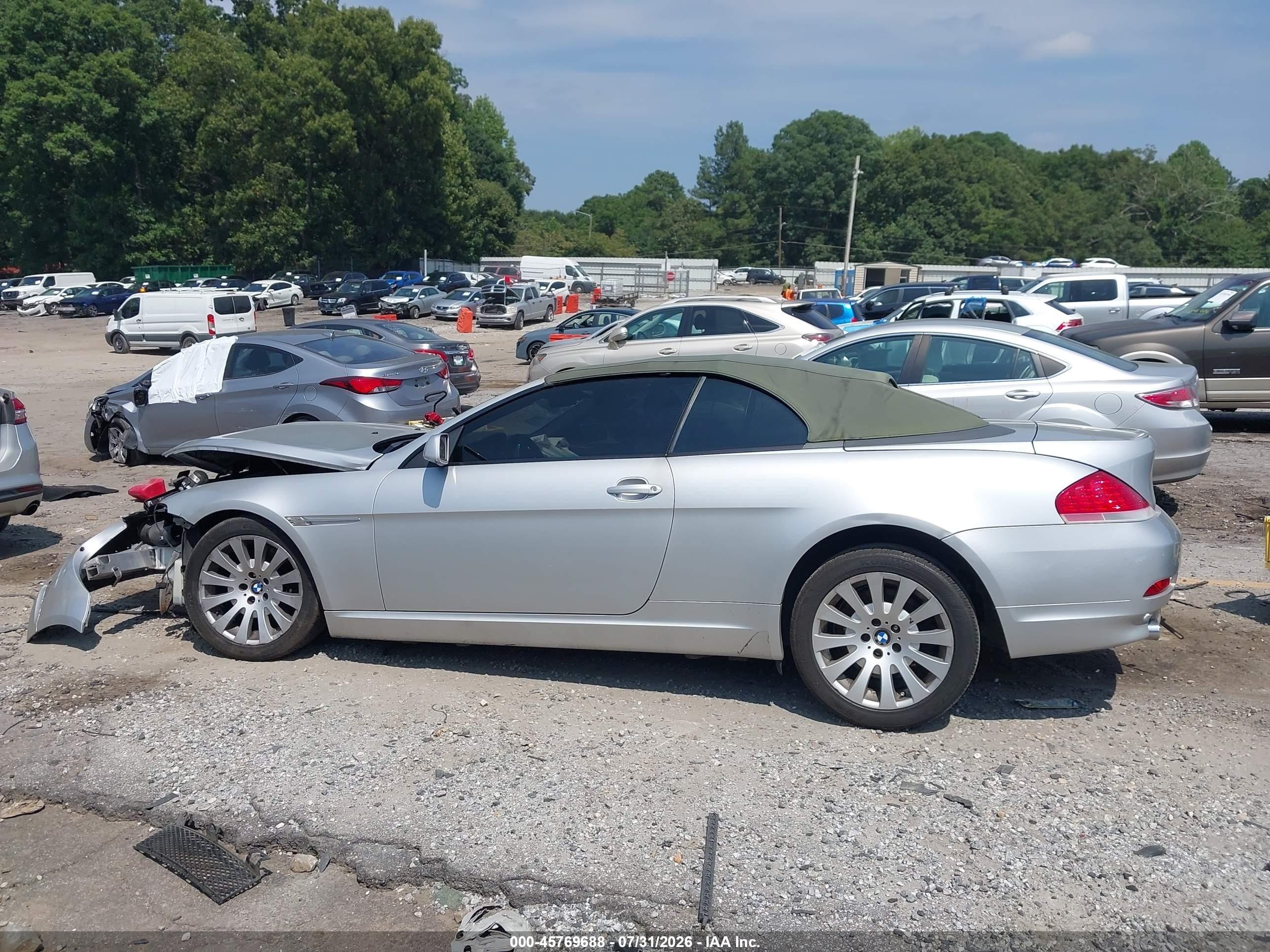 2004 Bmw 645ci   Silver vin: WBAEK73404B322734