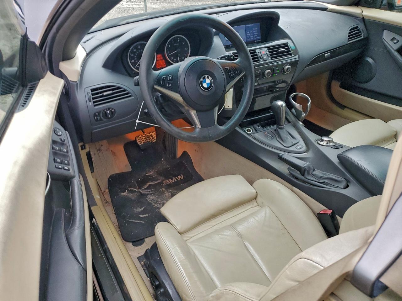 2005 Bmw 645 Ci Automatic Black vin: WBAEK73405B328020