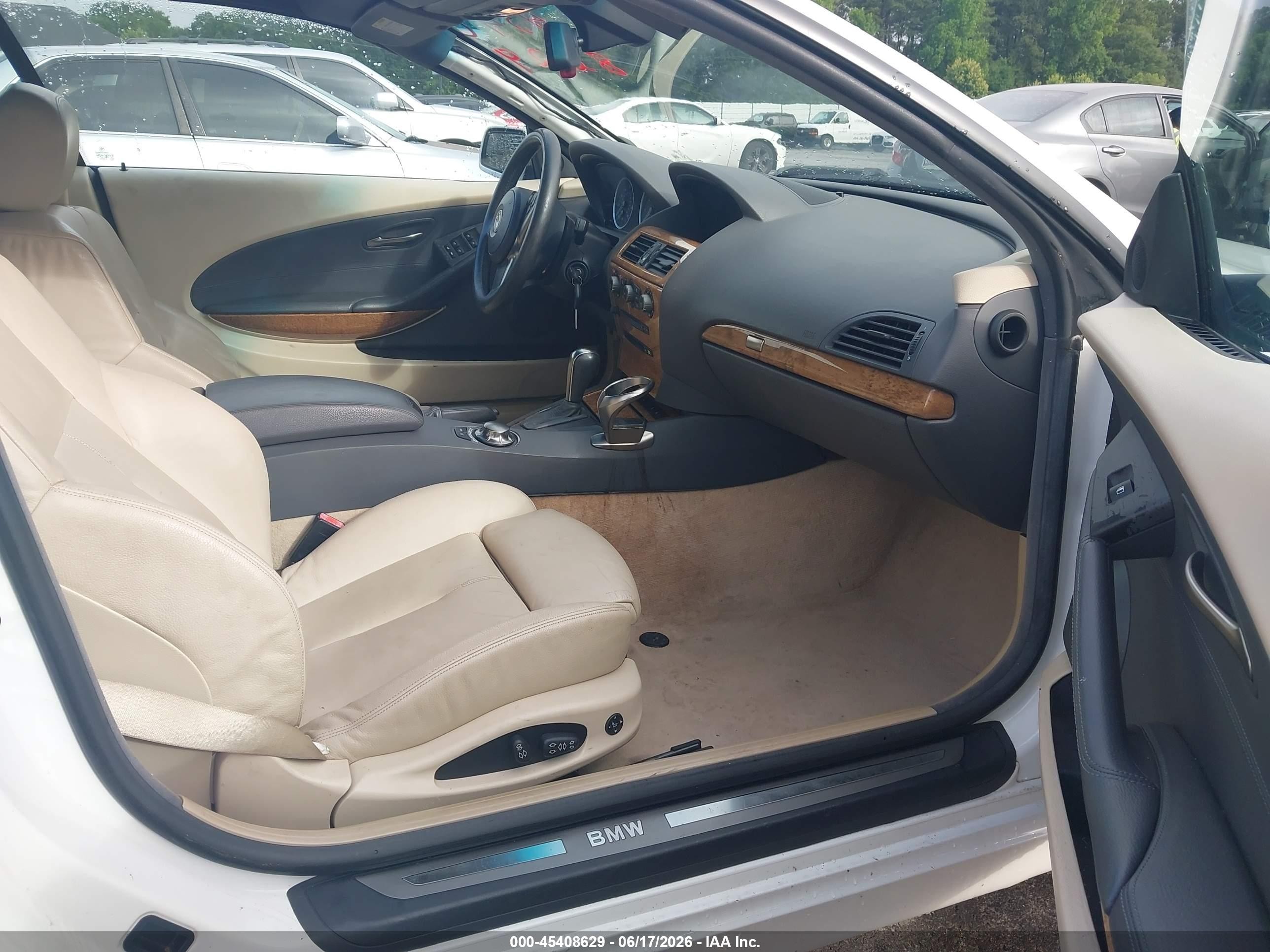 2004 Bmw 645ci   White vin: WBAEK73414B321530