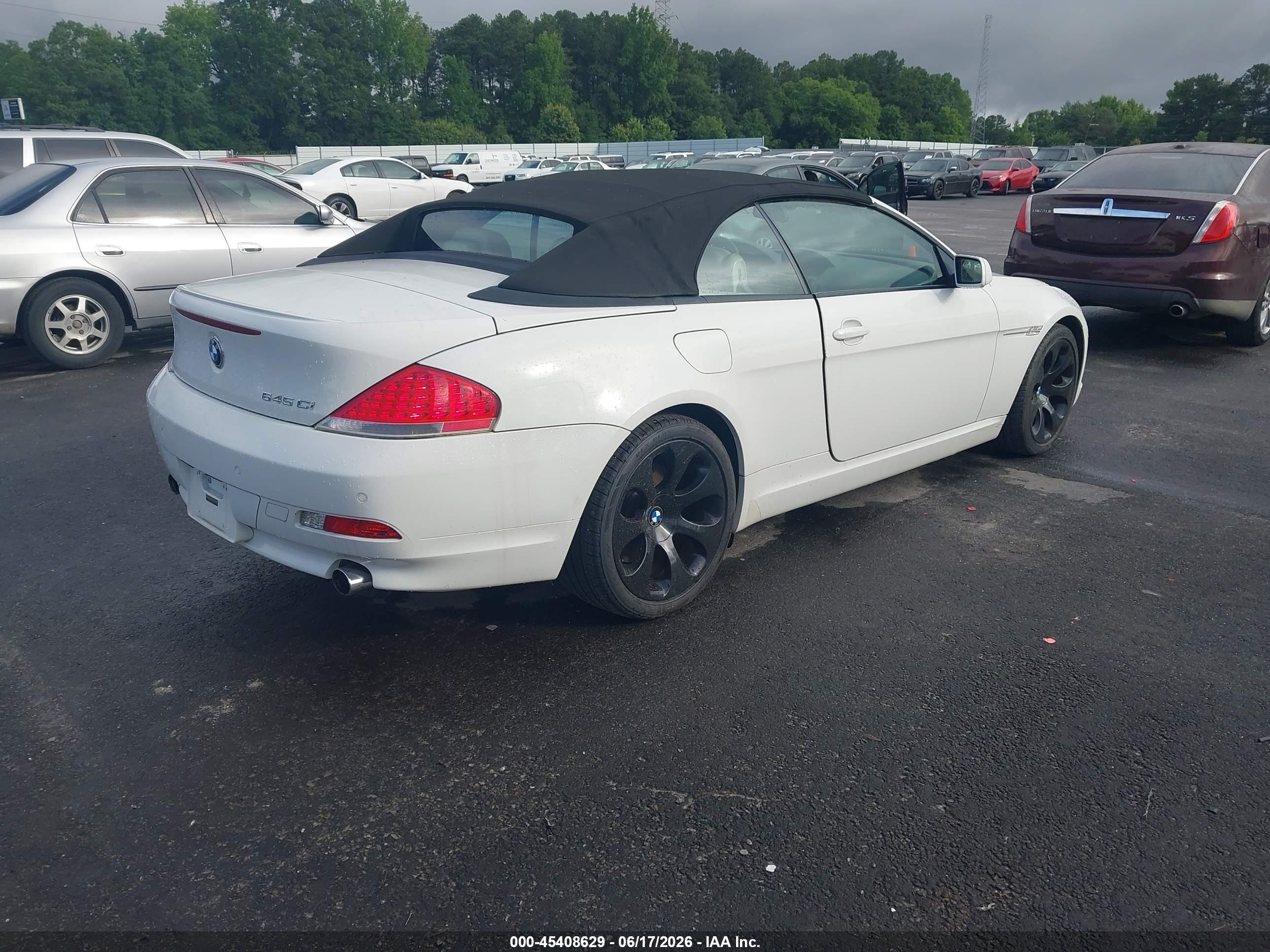2004 Bmw 645ci   White vin: WBAEK73414B321530