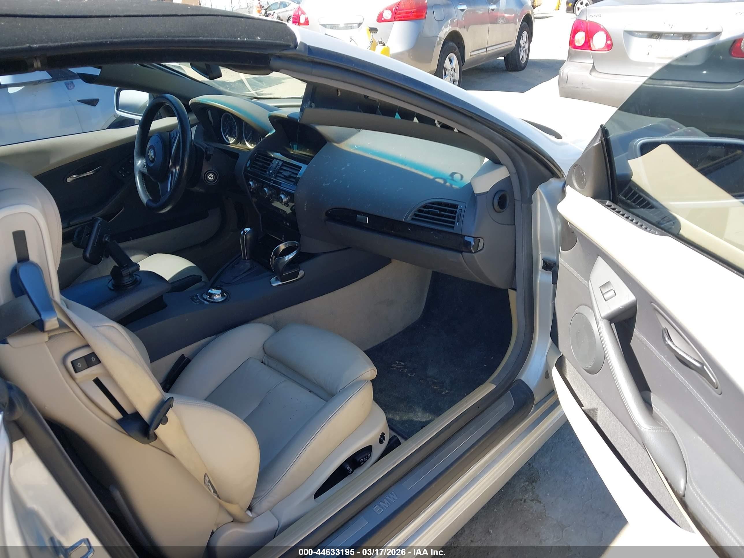 2005 Bmw 645ci   Silver vin: WBAEK73415B323019