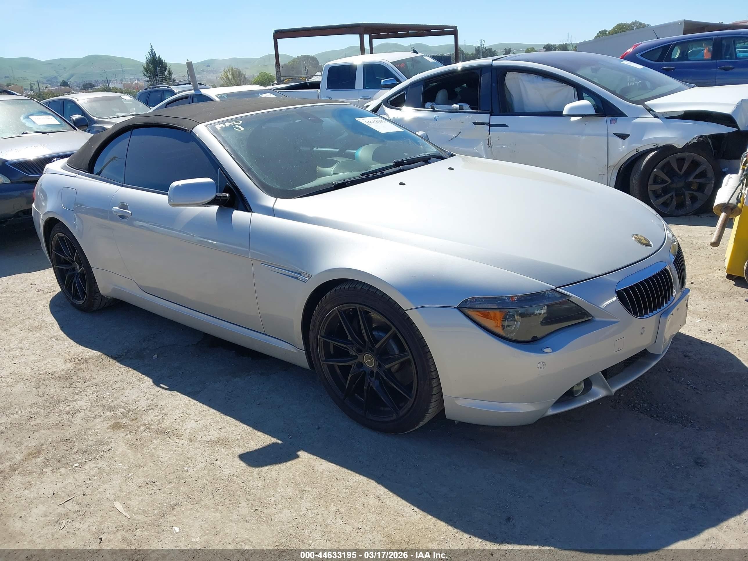 2005 Bmw 645ci   Silver vin: WBAEK73415B323019