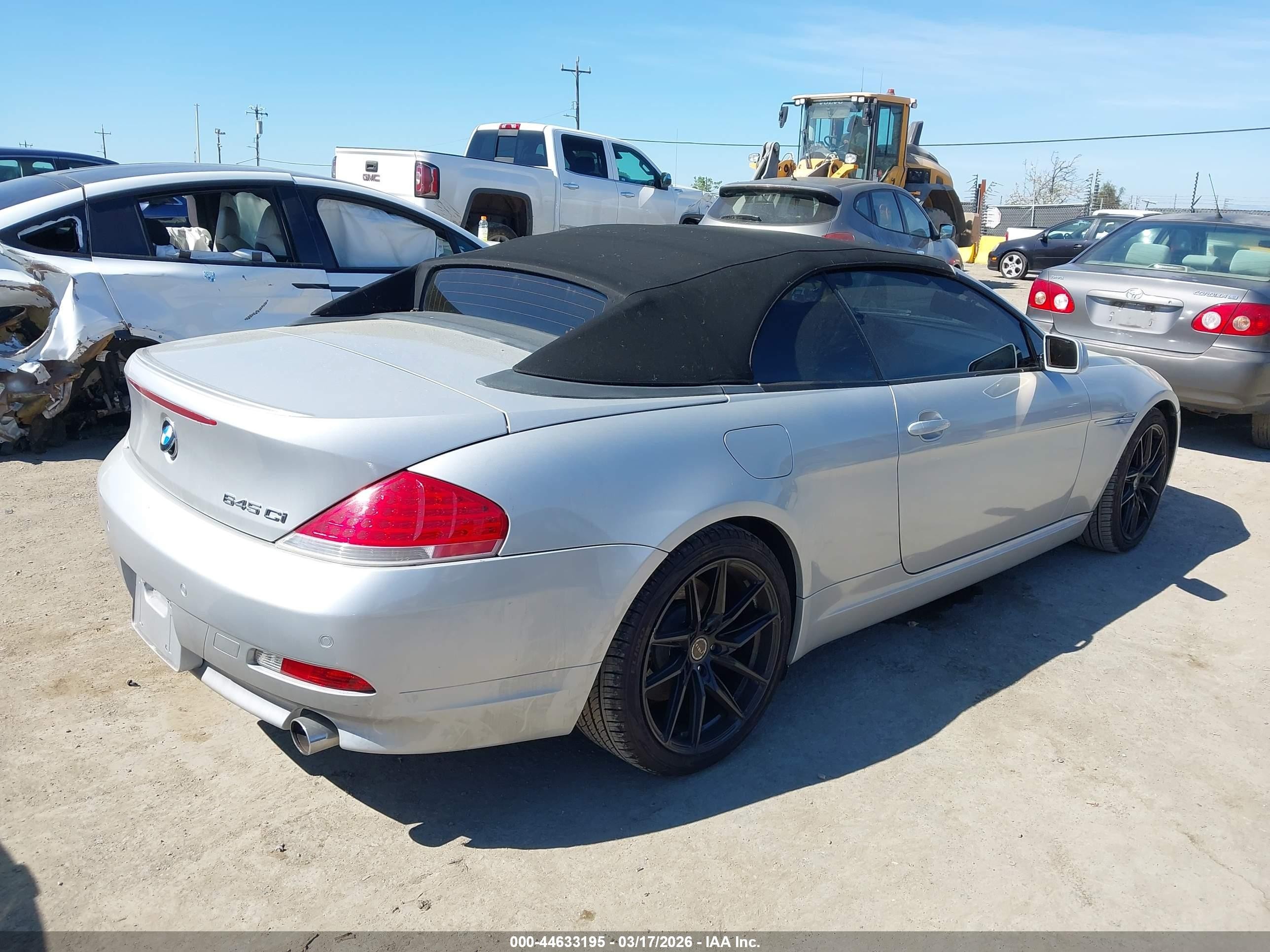 2005 Bmw 645ci   Silver vin: WBAEK73415B323019