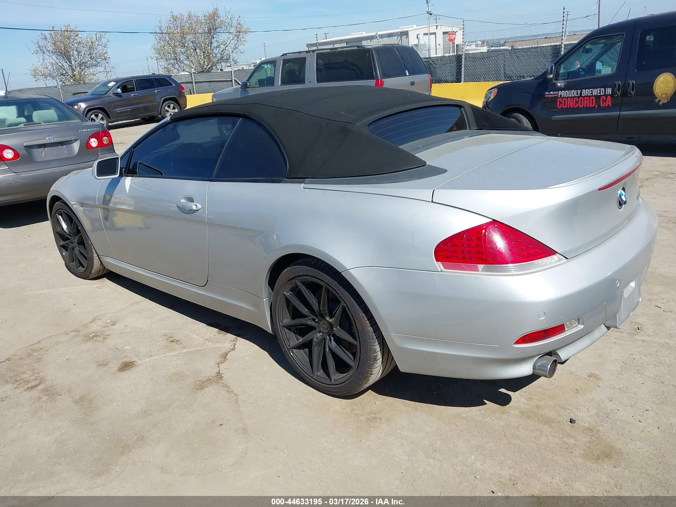2005 Bmw 645ci   Silver vin: WBAEK73415B323019