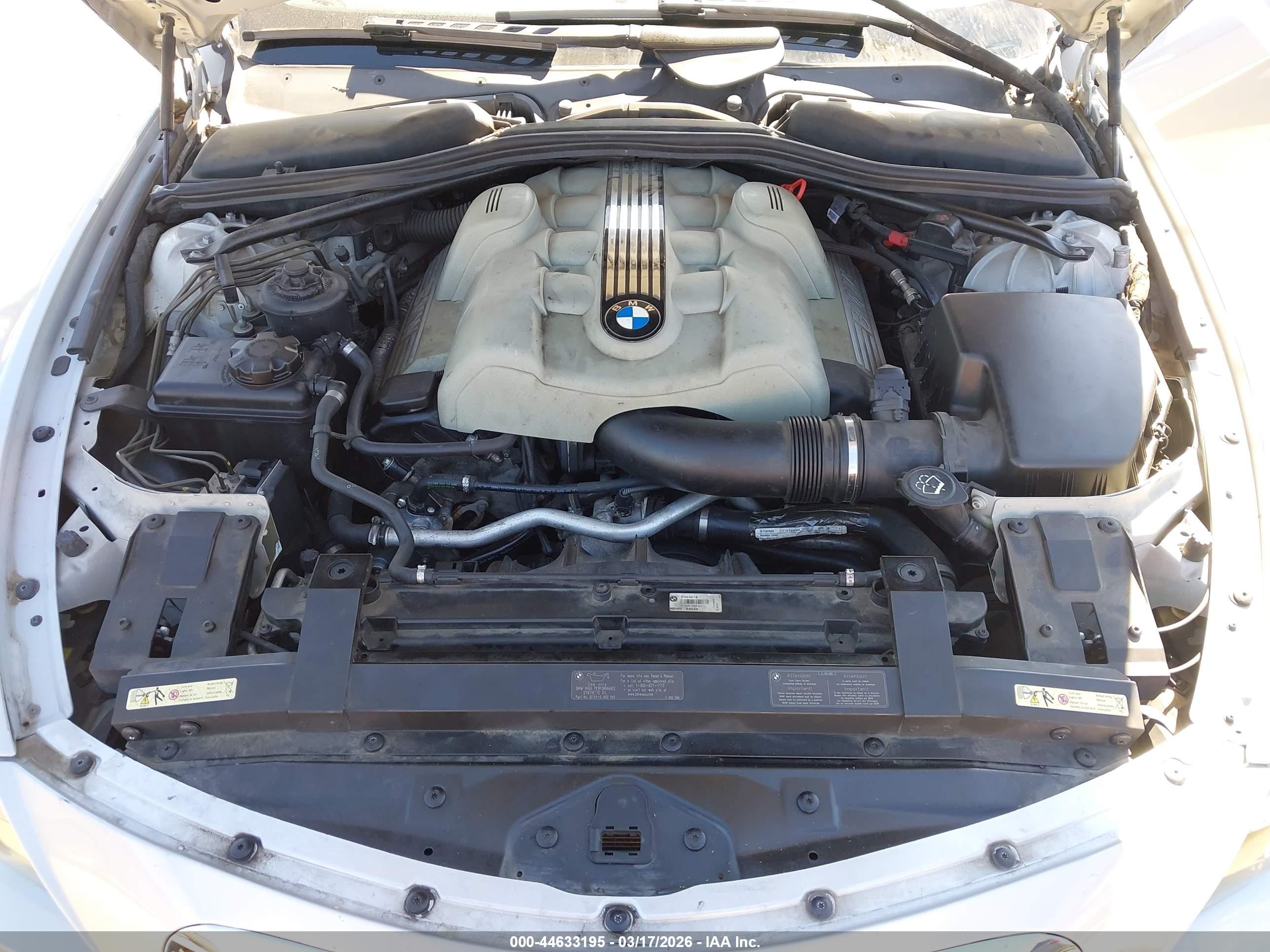 2005 Bmw 645ci   Silver vin: WBAEK73415B323019