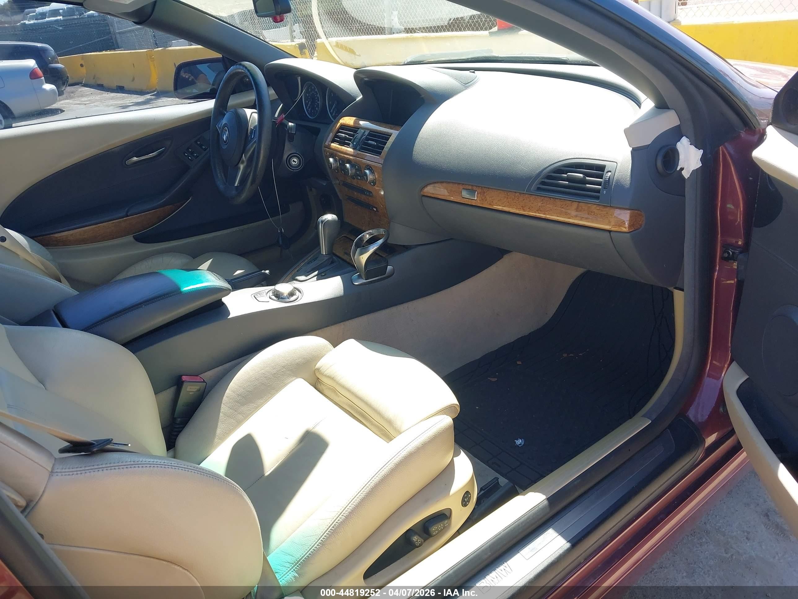 2005 Bmw 645ci   Burgundy vin: WBAEK73425B327807