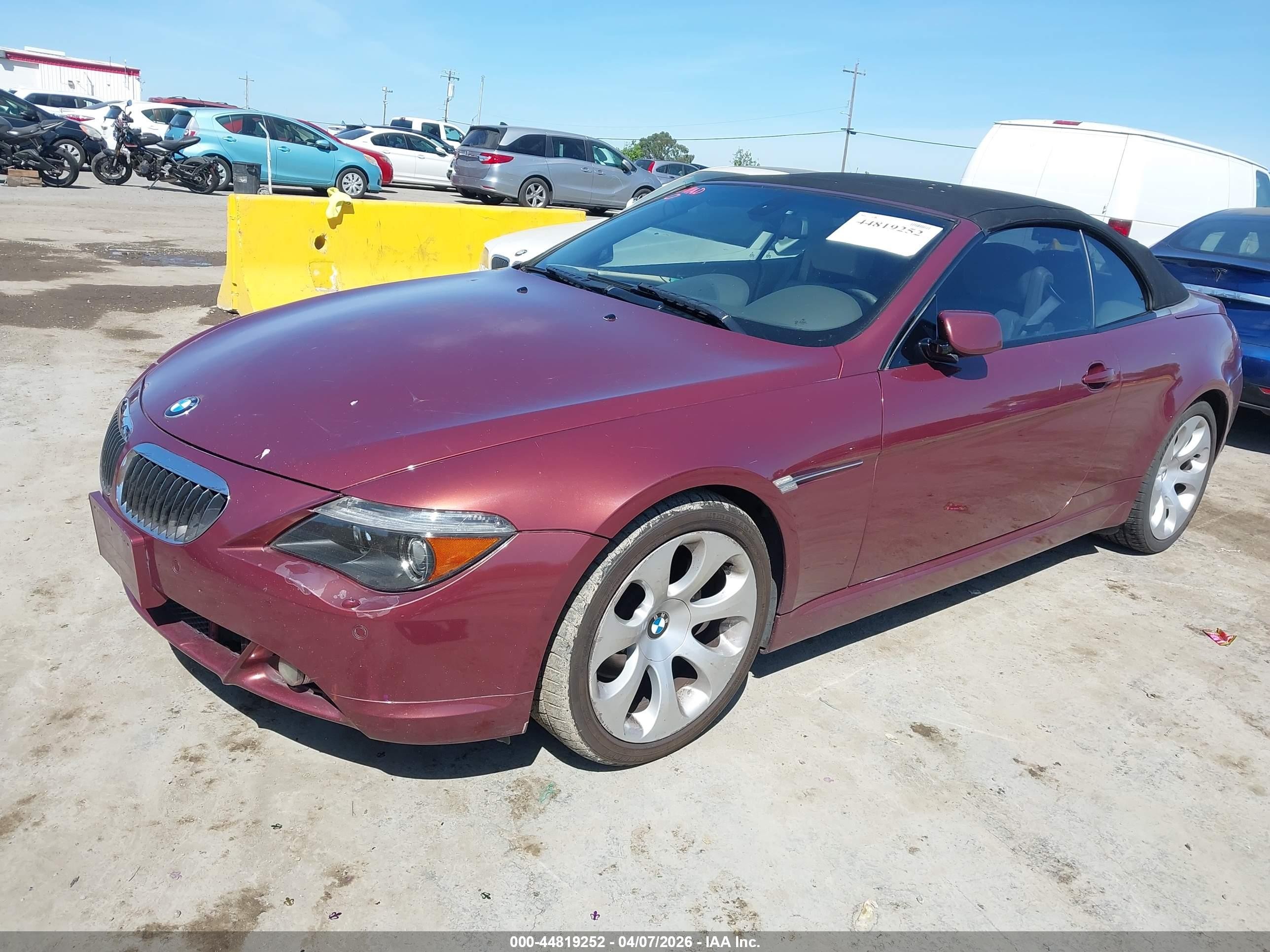 2005 Bmw 645ci   Burgundy vin: WBAEK73425B327807
