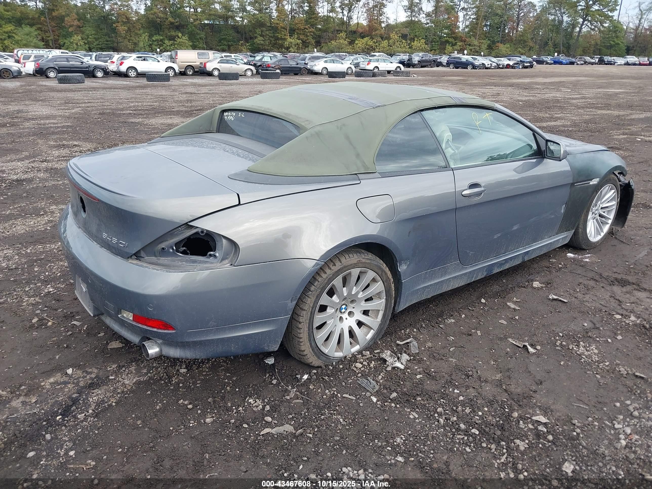 2004 Bmw 645ci   Gray vin: WBAEK73444B320260