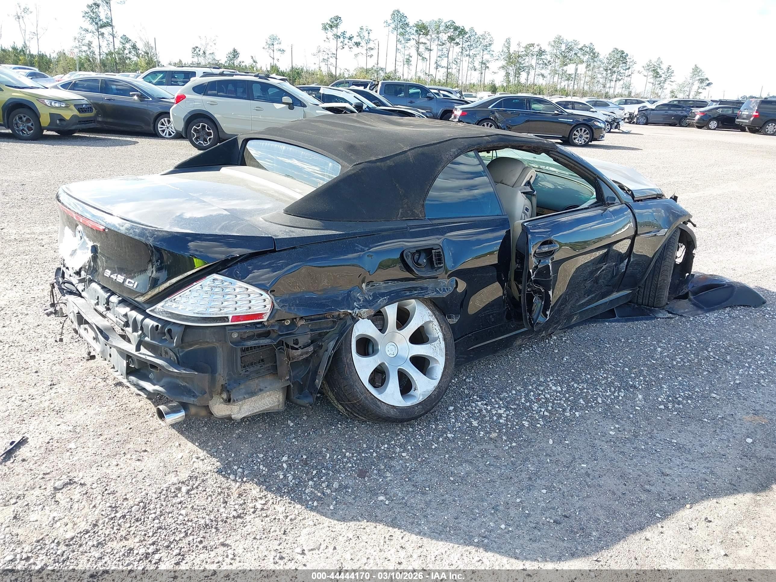 2004 Bmw 645ci   Черный vin: WBAEK73444B320744
