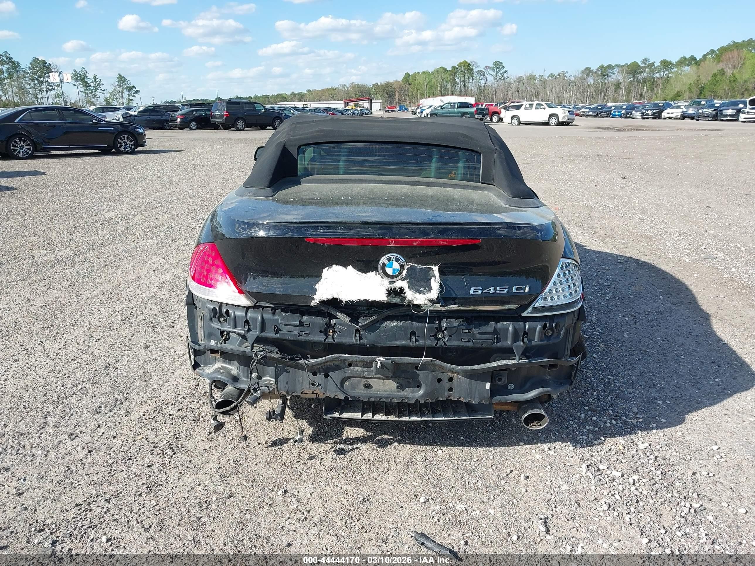 2004 Bmw 645ci   Черный vin: WBAEK73444B320744