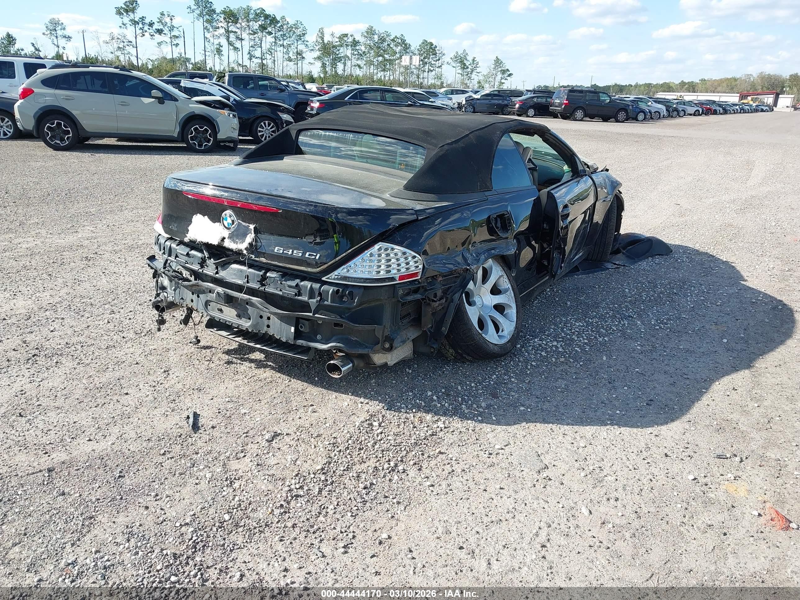 2004 Bmw 645ci   Черный vin: WBAEK73444B320744