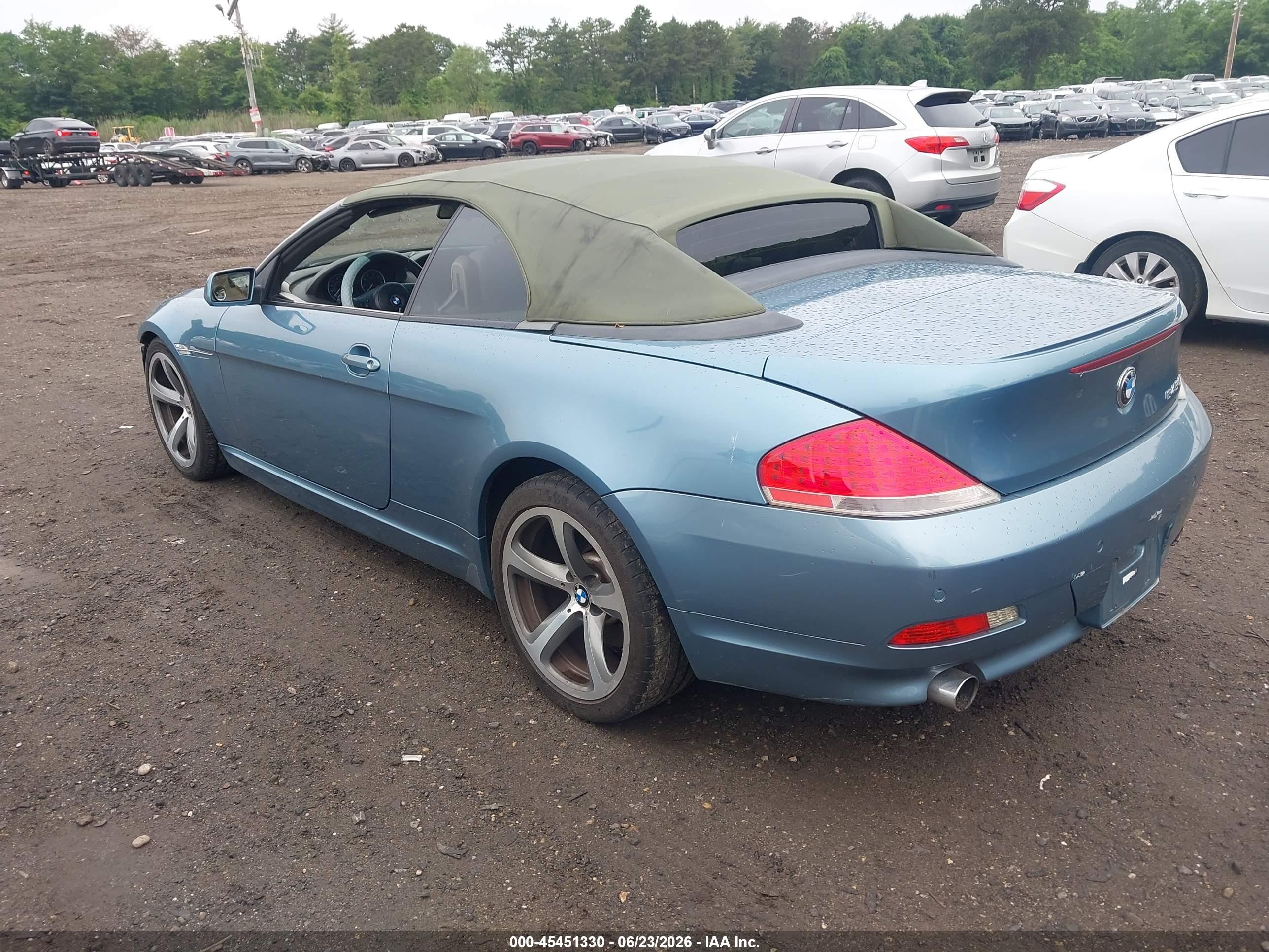 2005 Bmw 645ci   Синий vin: WBAEK73445B325542