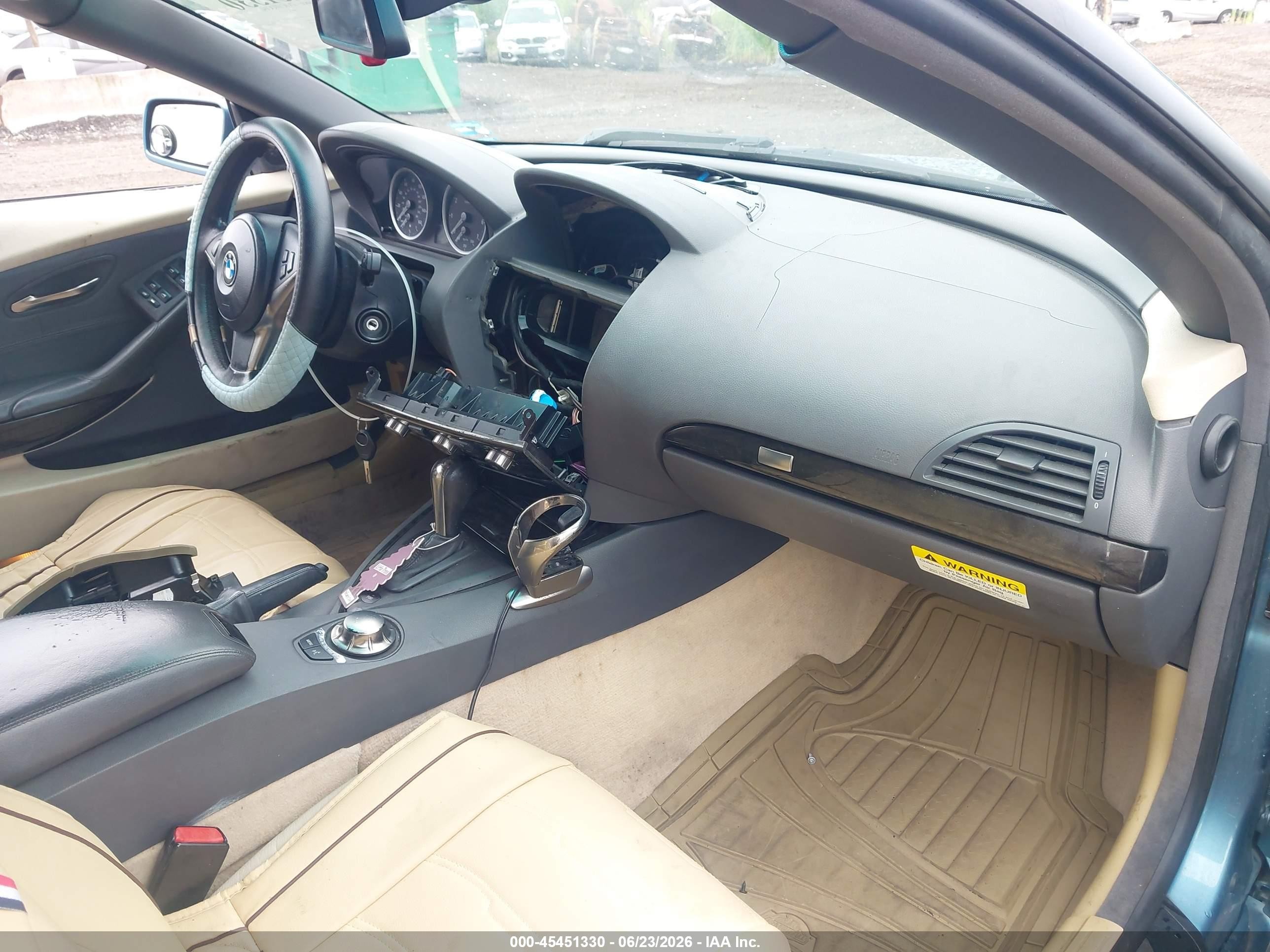 2005 Bmw 645ci   Синий vin: WBAEK73445B325542