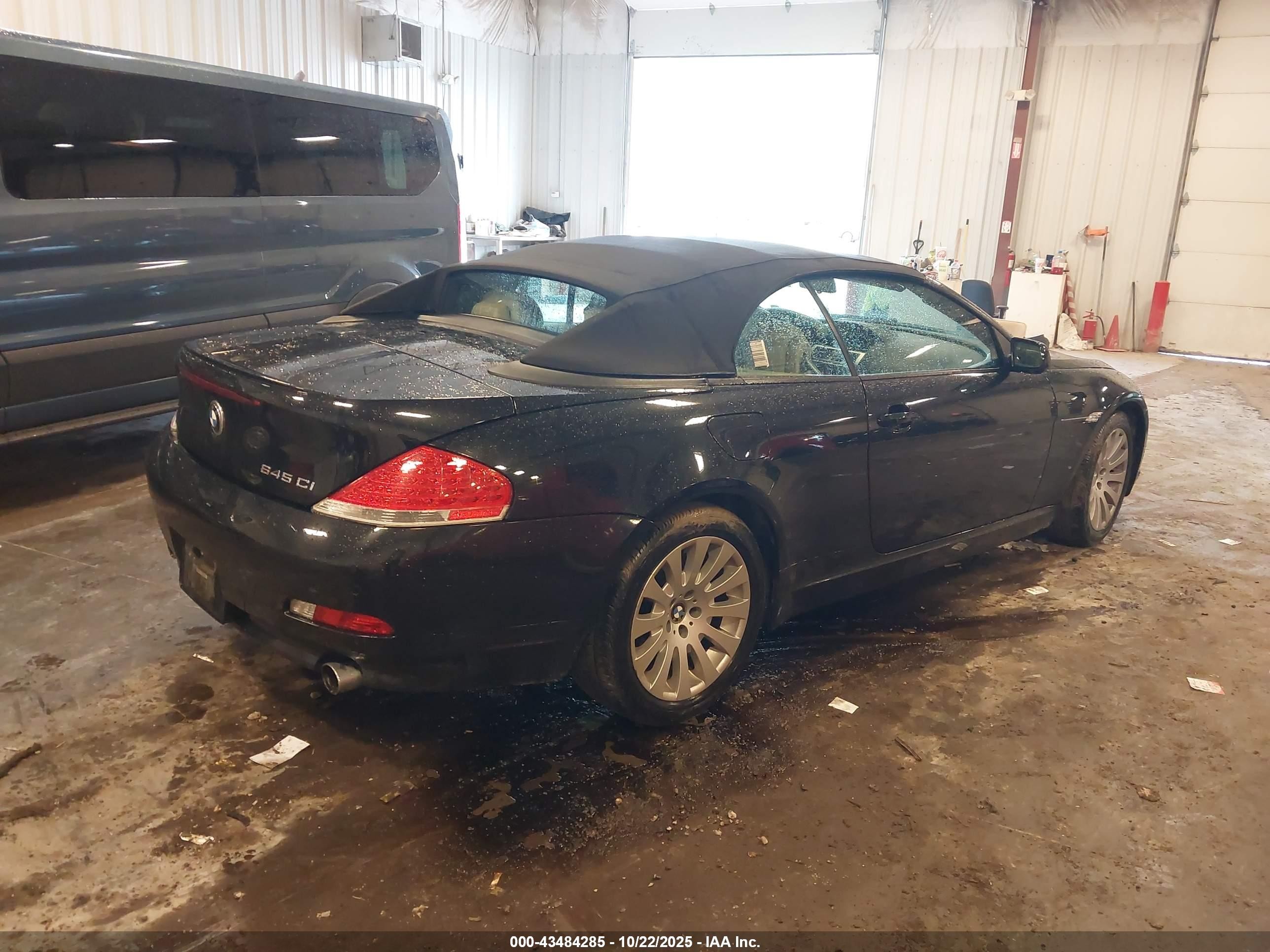 2005 Bmw 645ci   Black vin: WBAEK73445B326044