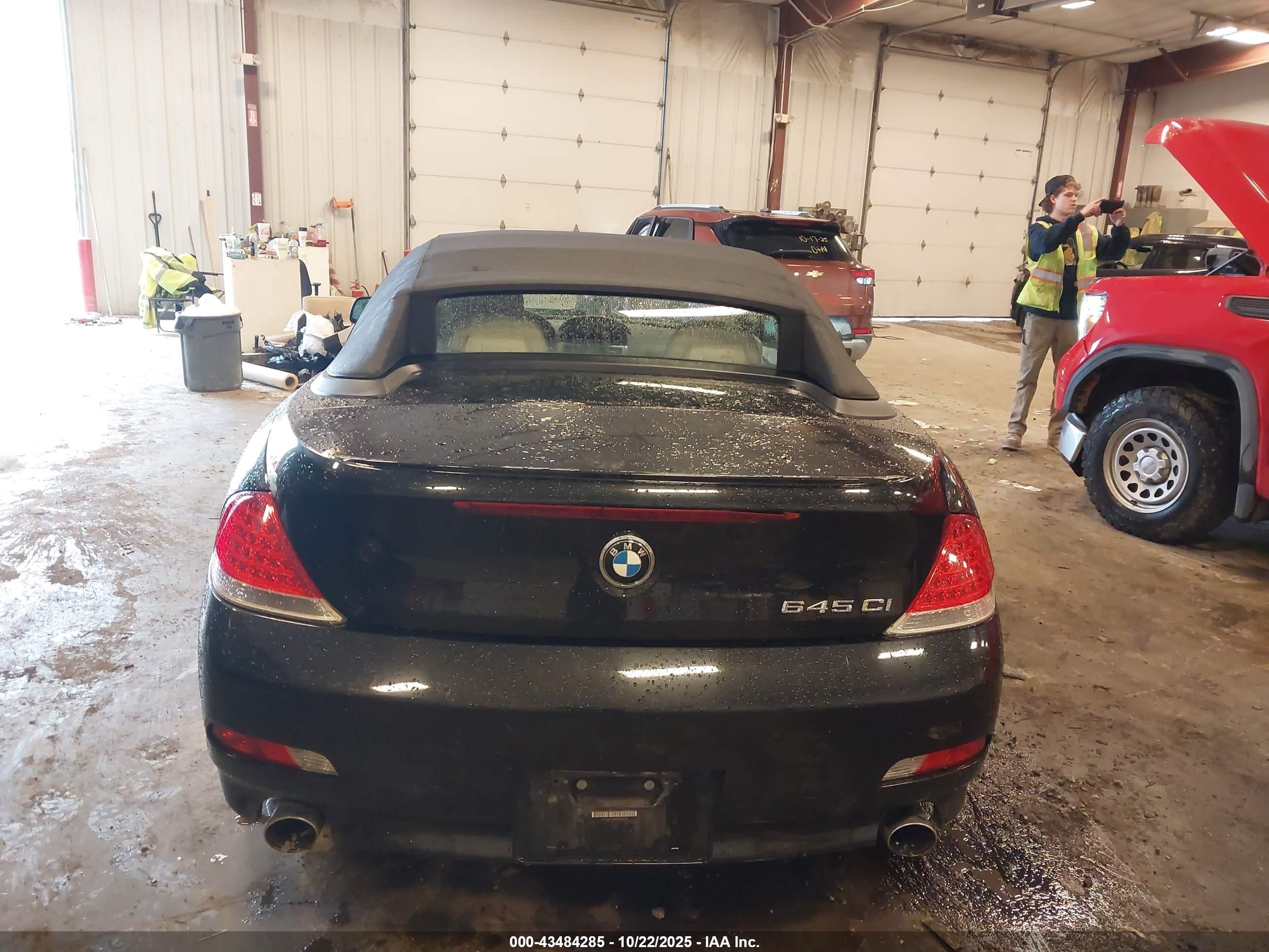 2005 Bmw 645ci   Black vin: WBAEK73445B326044