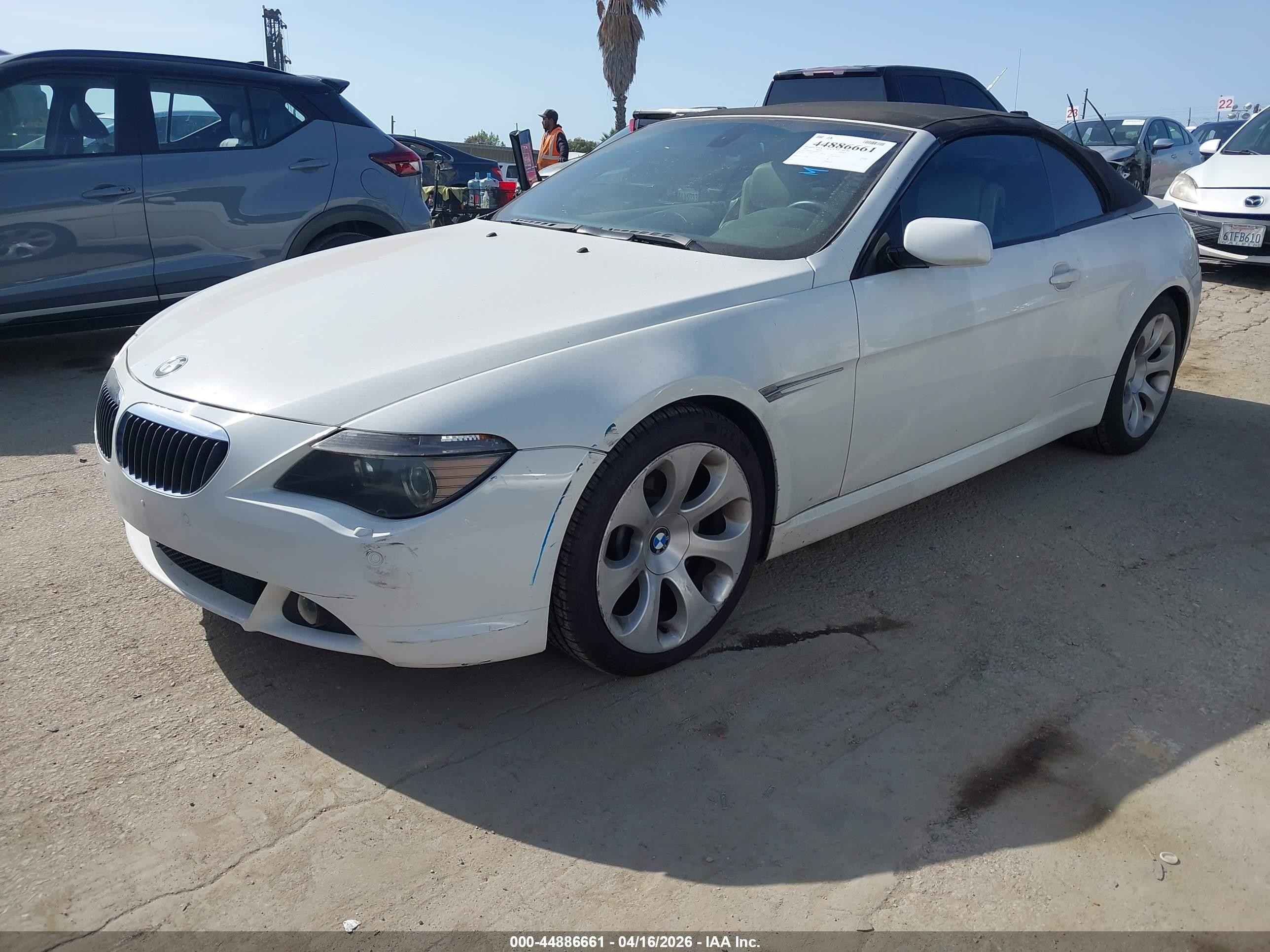 2005 Bmw 645ci   White vin: WBAEK73445B327131