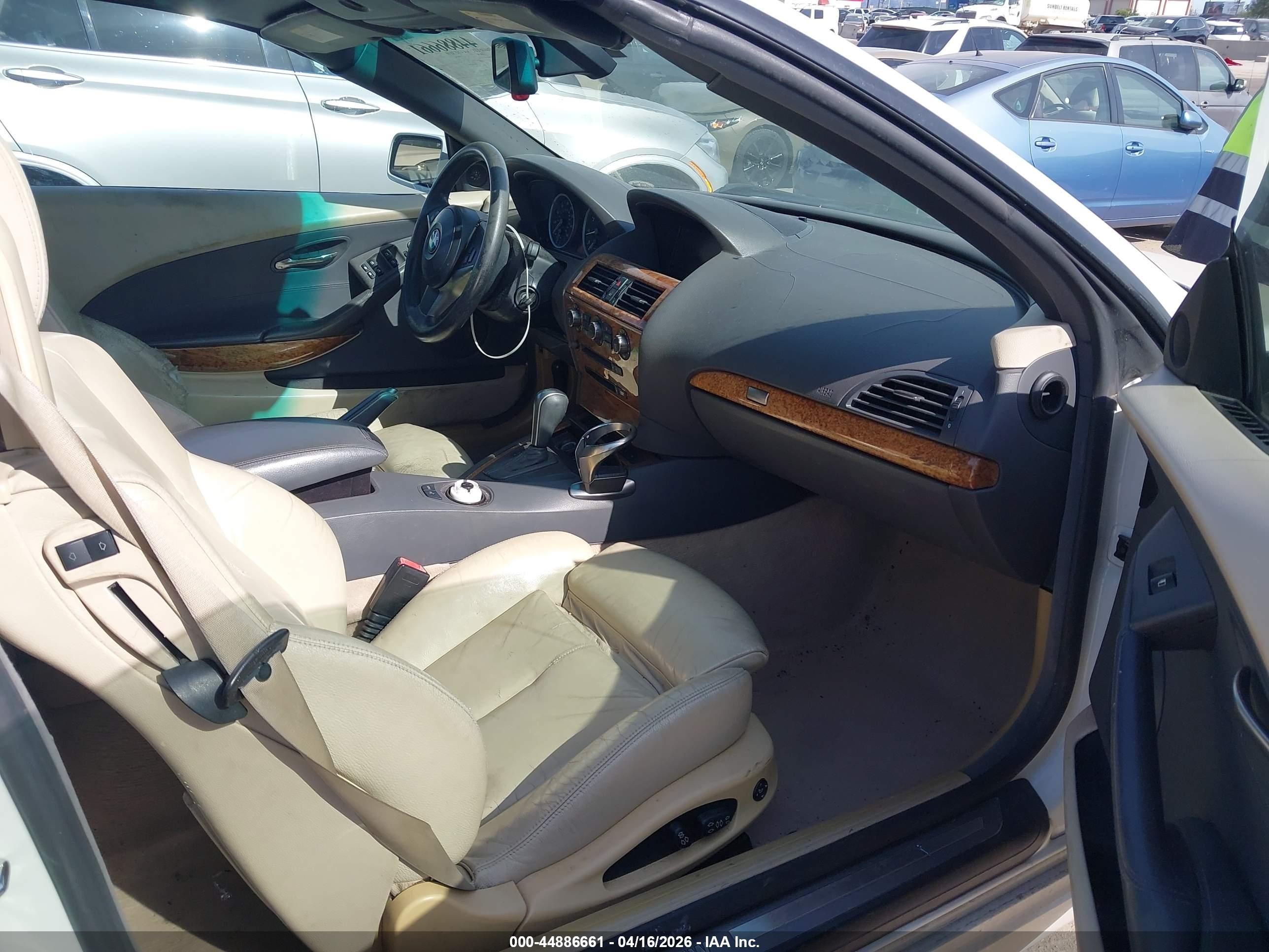 2005 Bmw 645ci   White vin: WBAEK73445B327131
