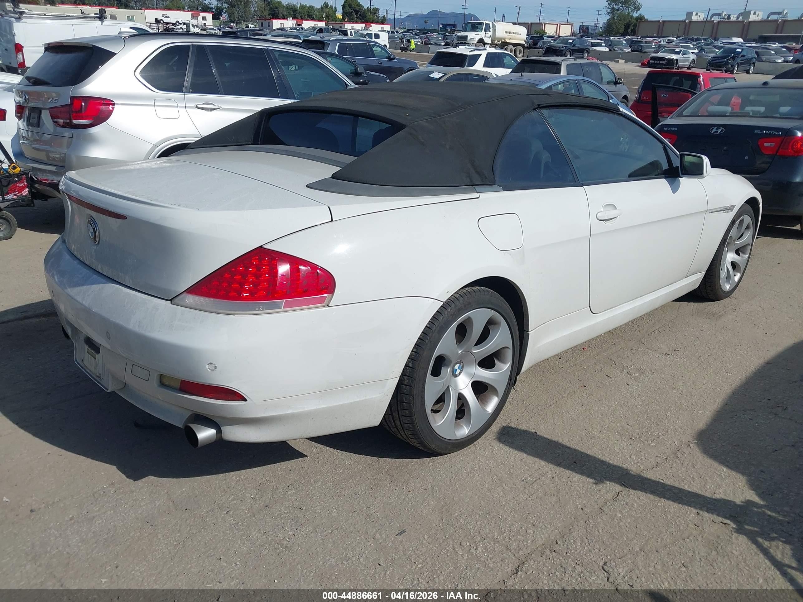 2005 Bmw 645ci   White vin: WBAEK73445B327131