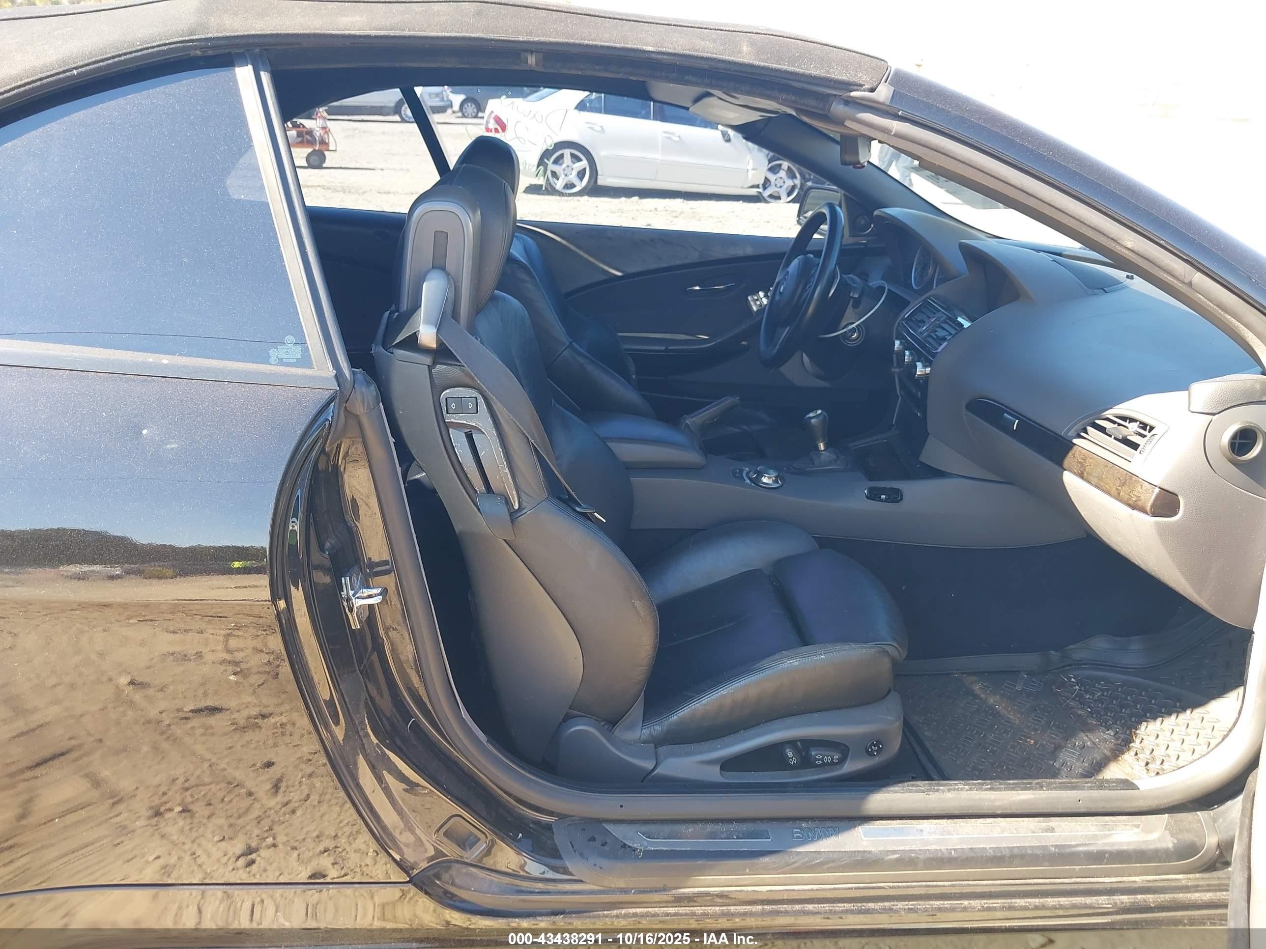 2005 Bmw 645ci   Black vin: WBAEK73455B260880