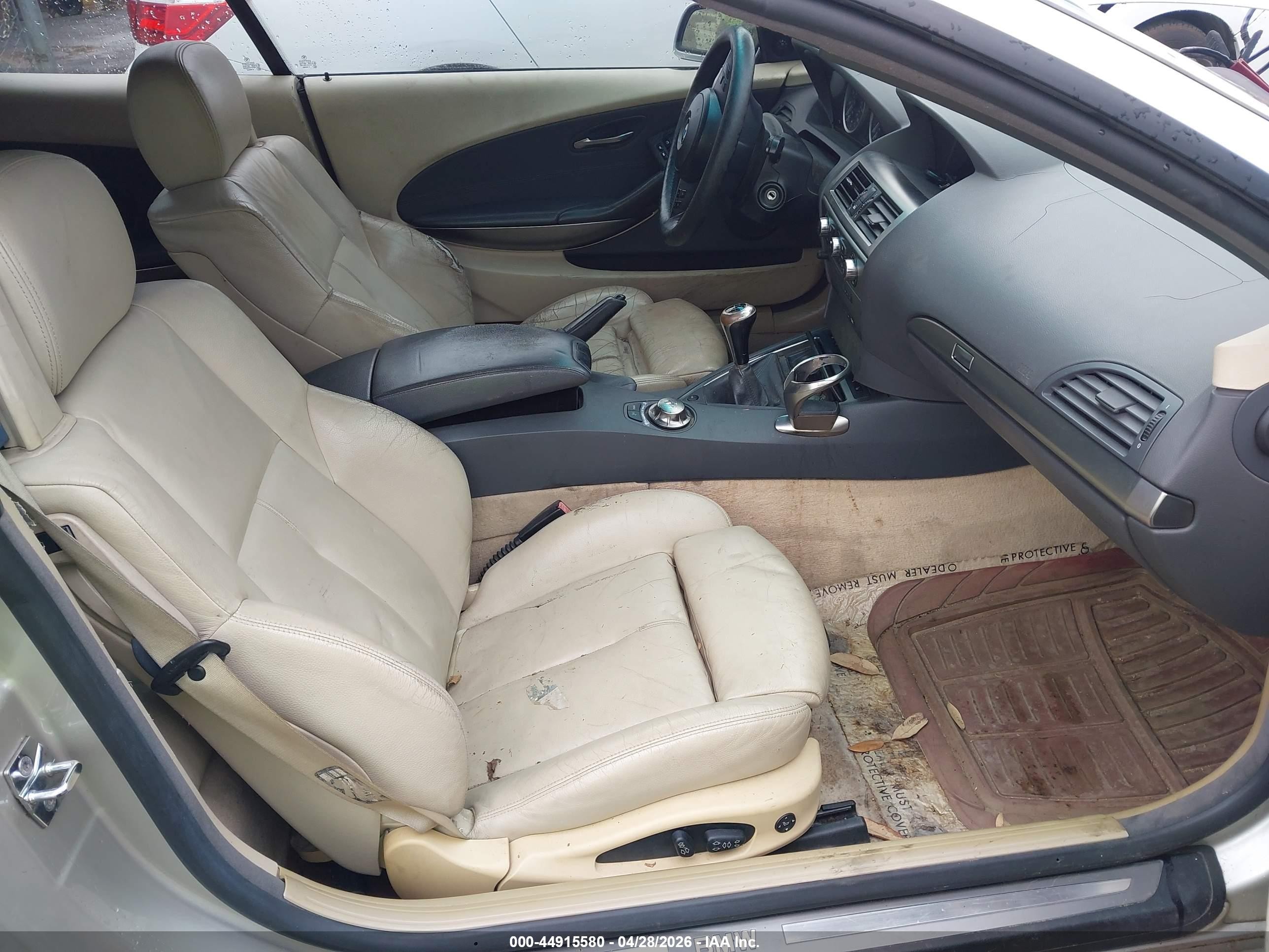 2005 Bmw 645ci Silver vin: WBAEK73455B261298