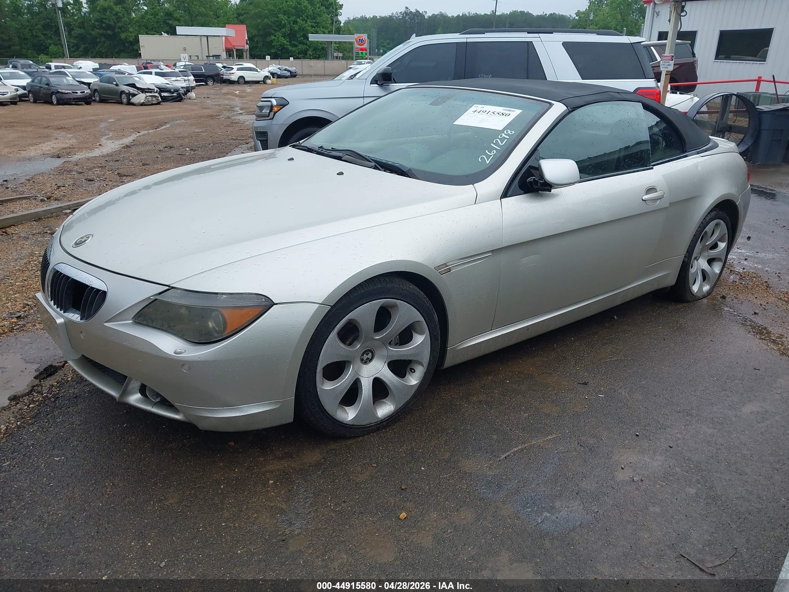 2005 Bmw 645ci Silver vin: WBAEK73455B261298