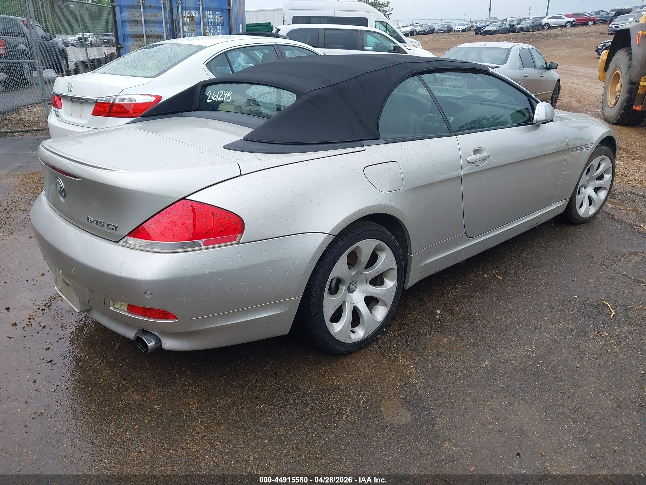 2005 Bmw 645ci Silver vin: WBAEK73455B261298