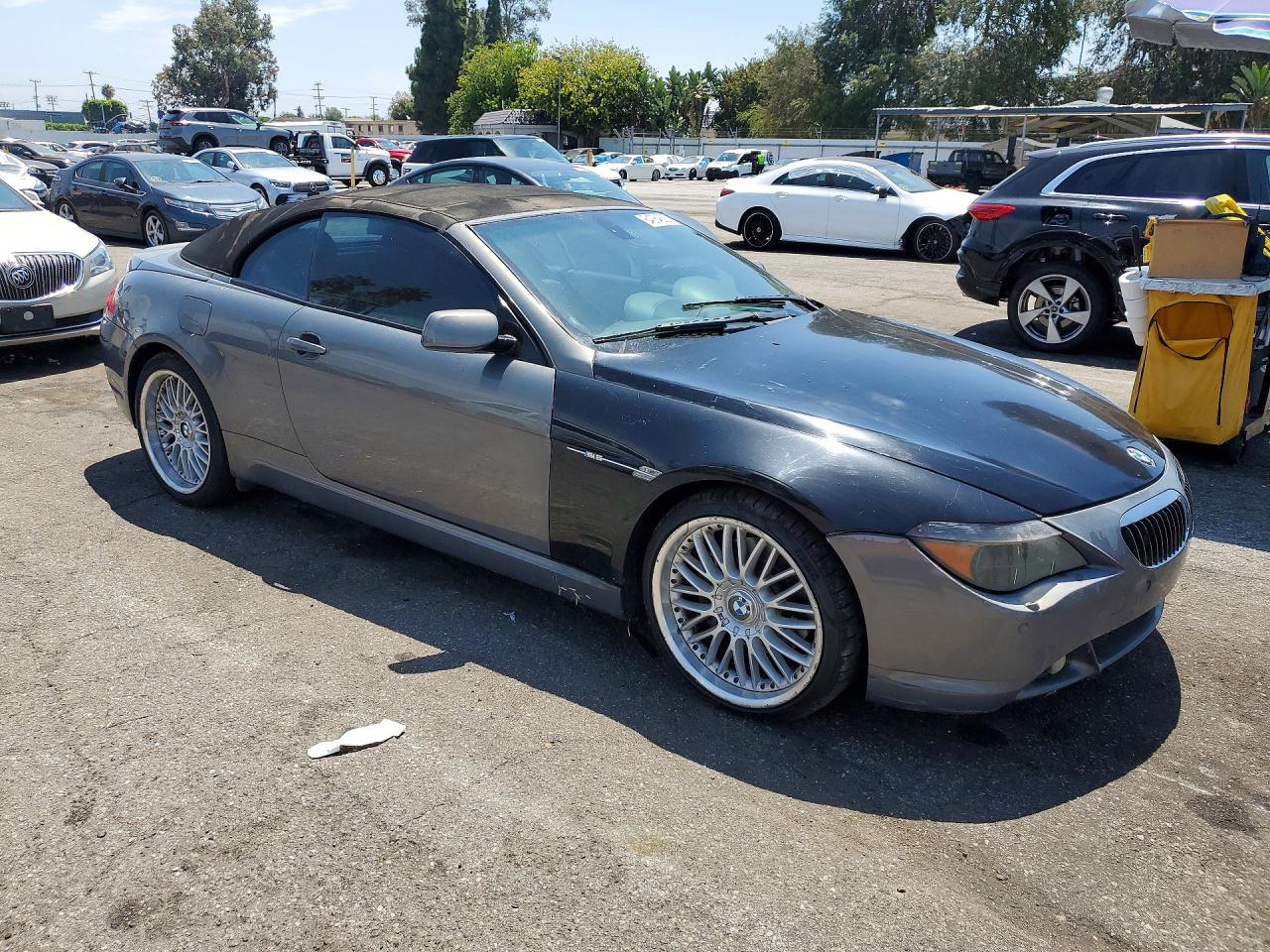 2005 Bmw 645 Ci Automatic Silver vin: WBAEK73465B323811