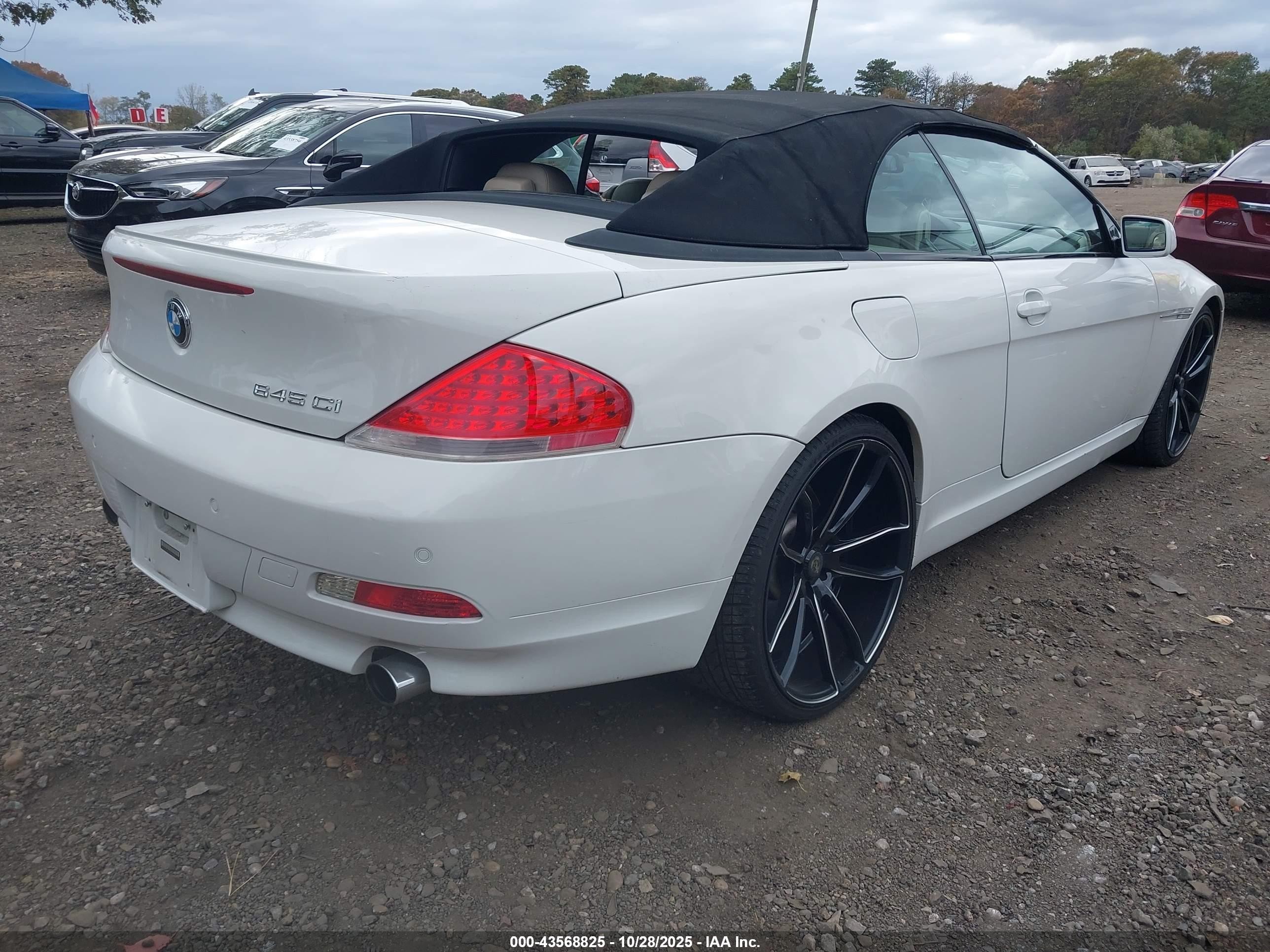 2005 Bmw 645ci   White vin: WBAEK73465B325610