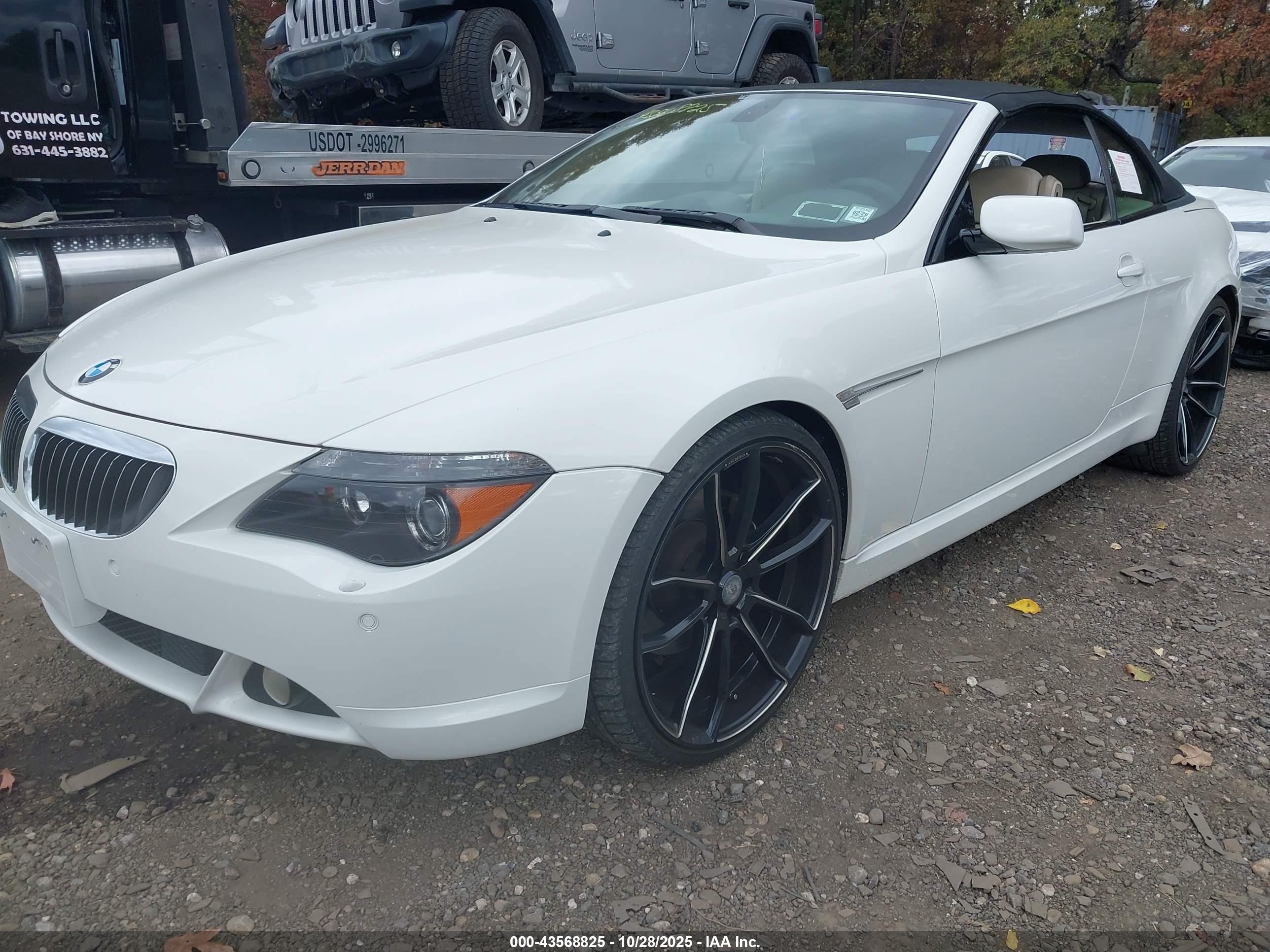 2005 Bmw 645ci   White vin: WBAEK73465B325610