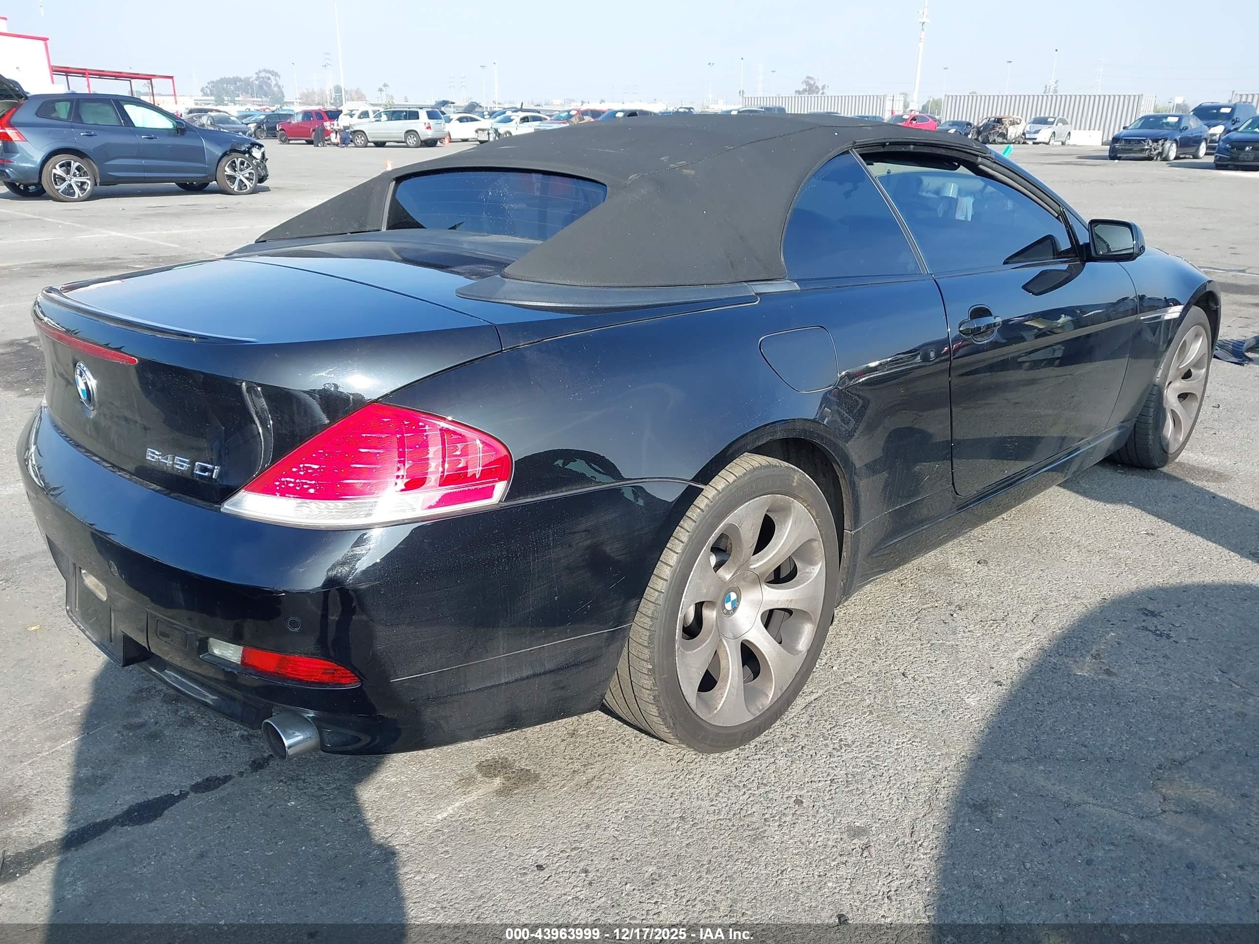 2005 Bmw 645ci   Черный vin: WBAEK73465B325896