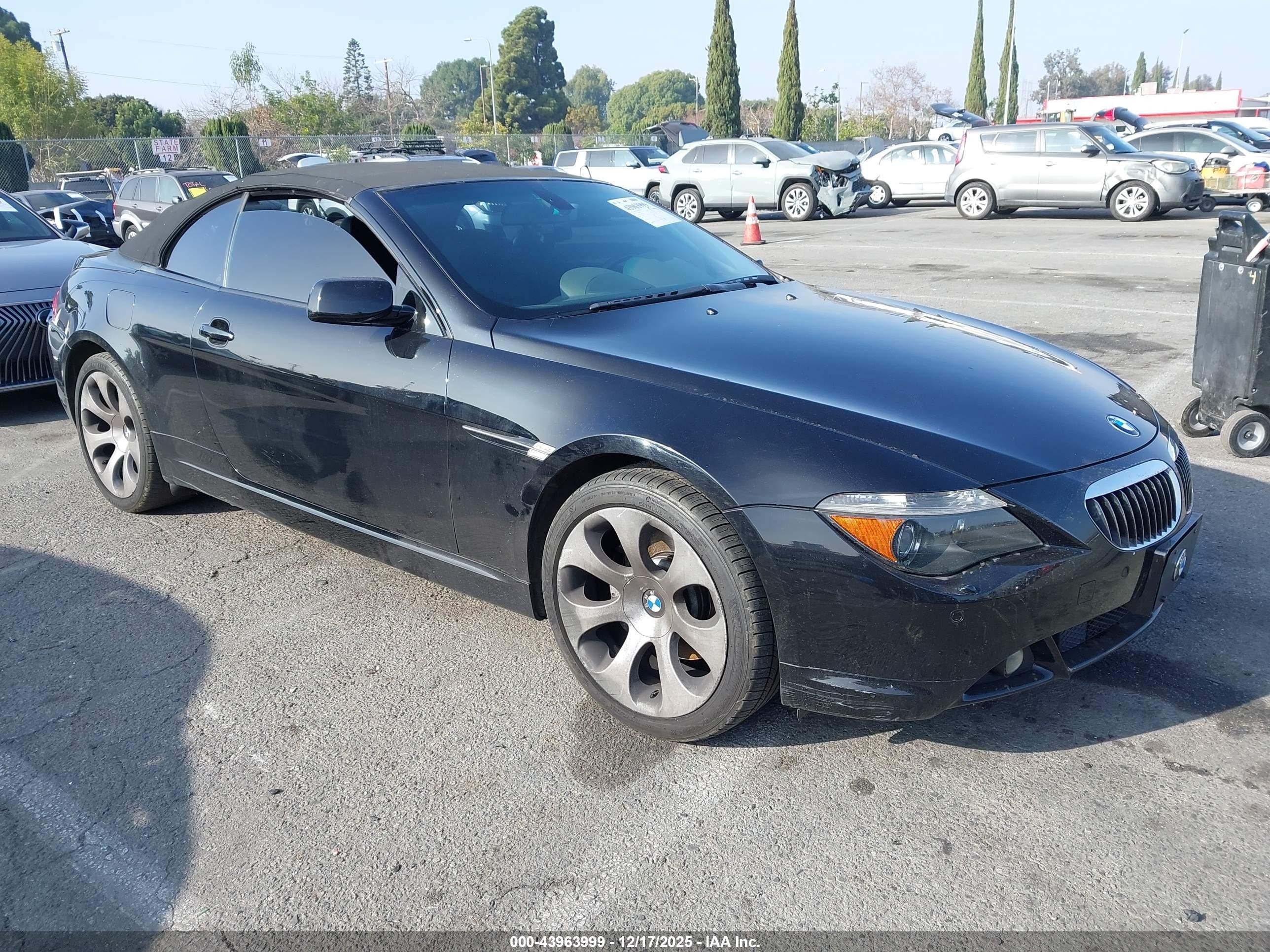 2005 Bmw 645ci   Черный vin: WBAEK73465B325896