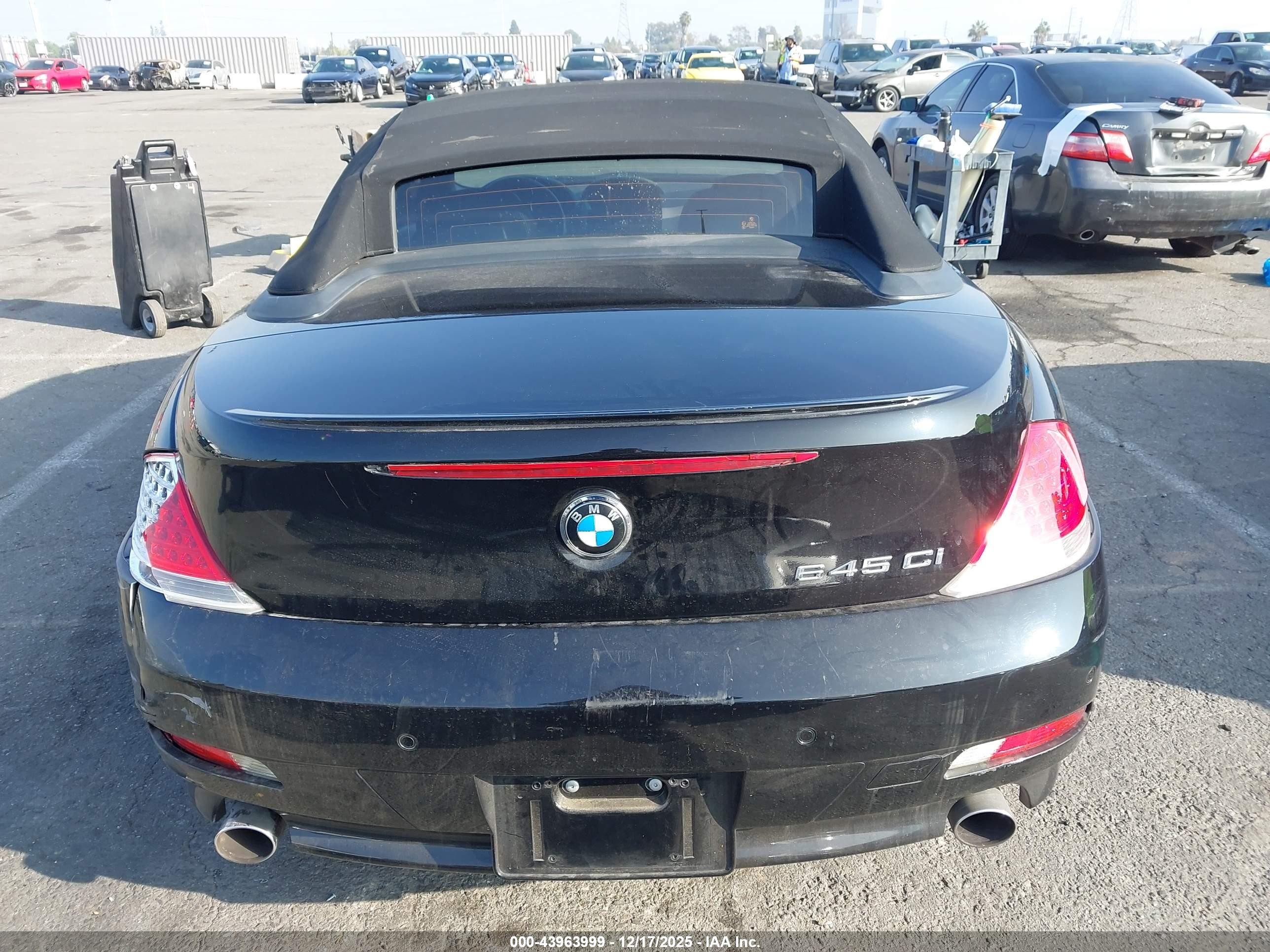 2005 Bmw 645ci   Черный vin: WBAEK73465B325896