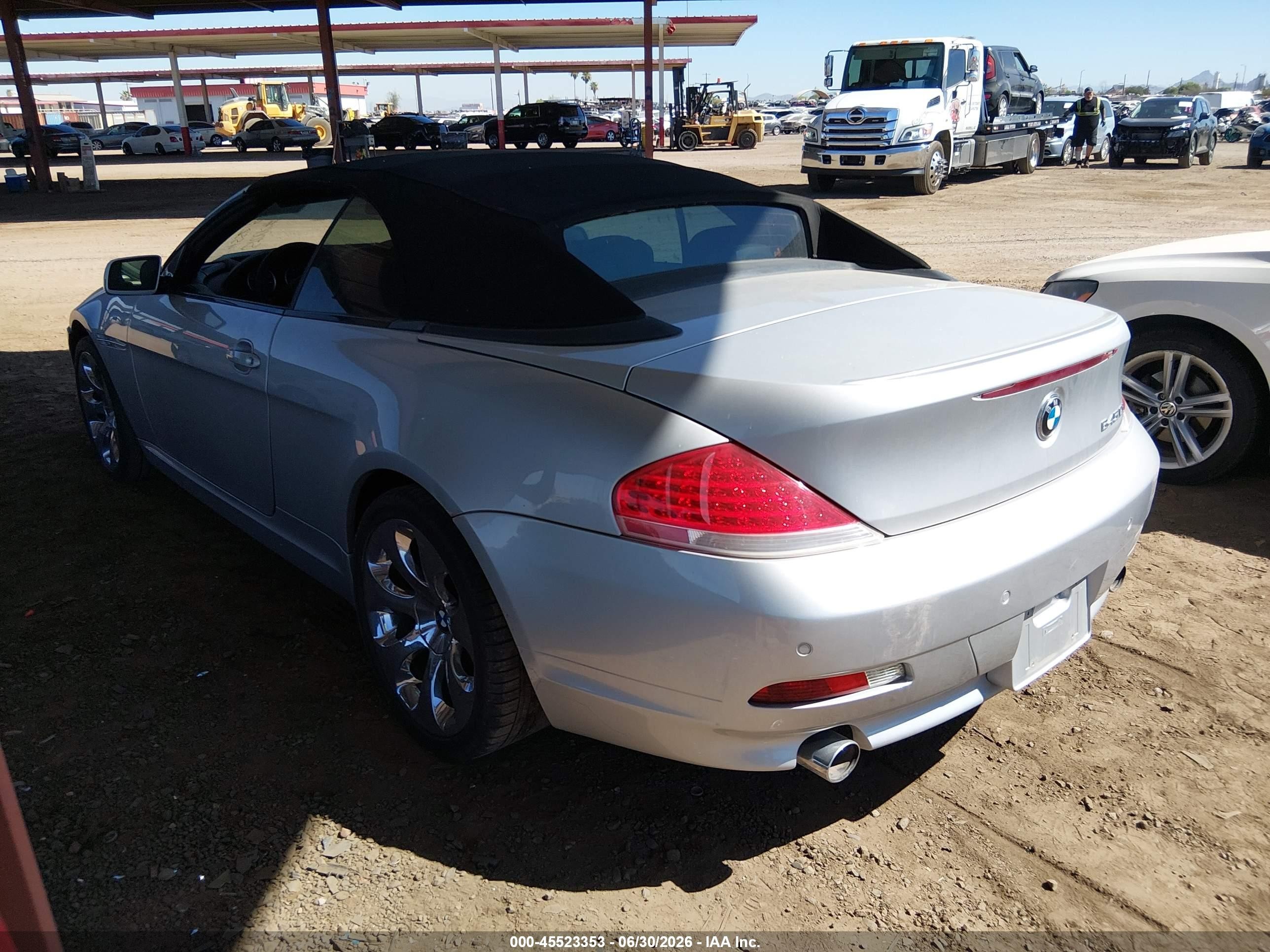 2005 Bmw 645ci   Серебряный vin: WBAEK73465B326952