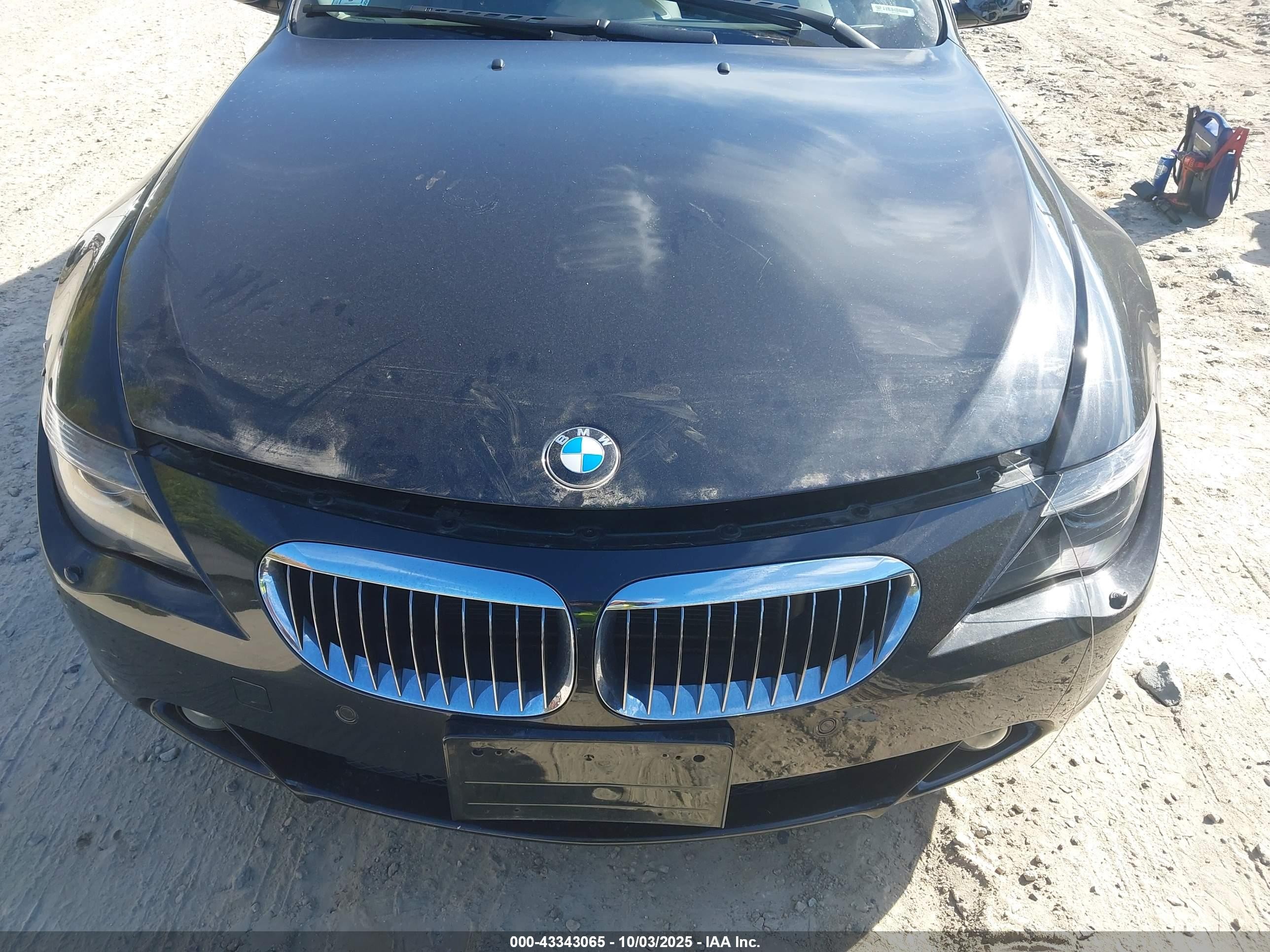 2005 Bmw 645ci   Black vin: WBAEK73475B261187