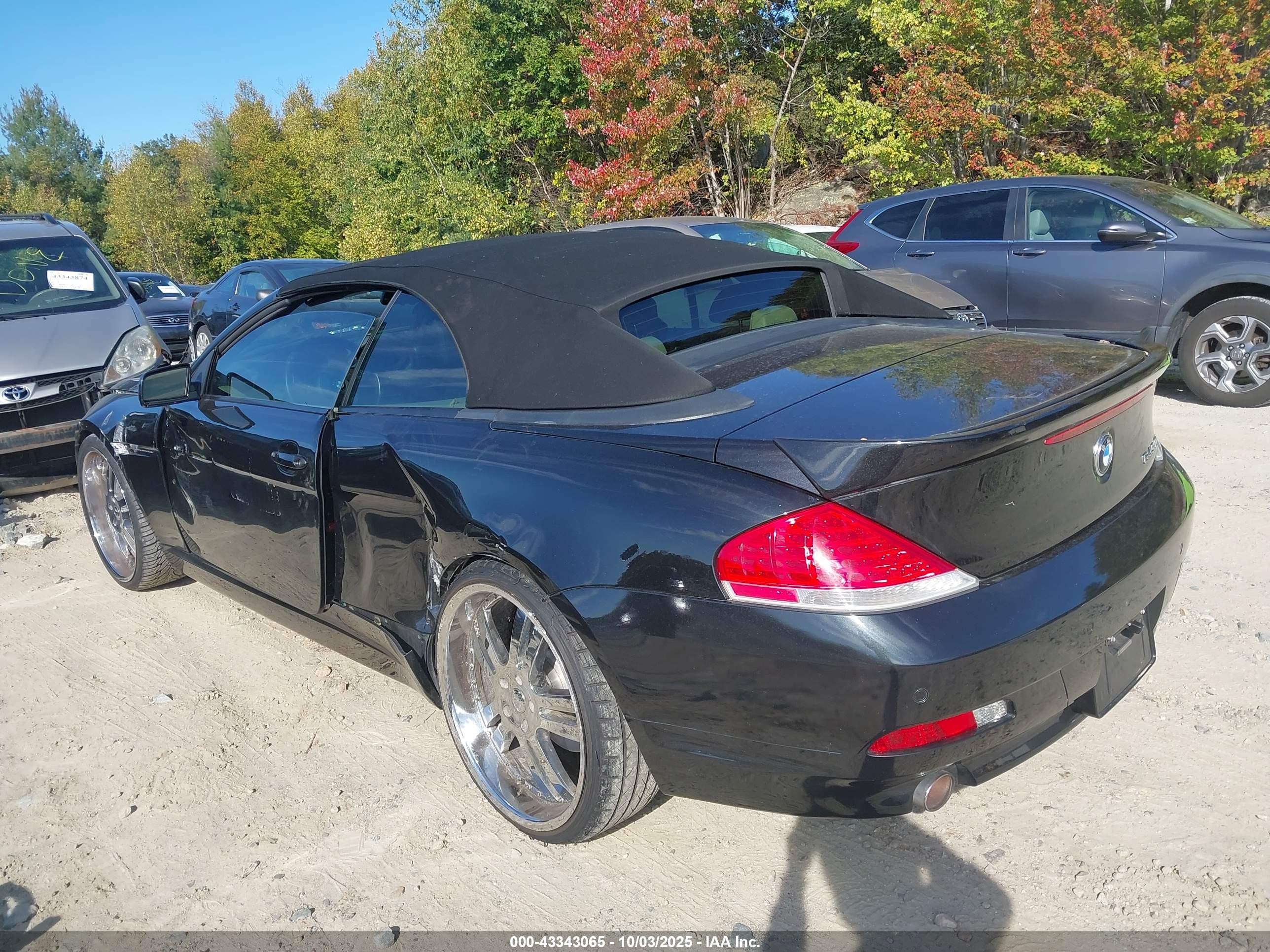 2005 Bmw 645ci   Black vin: WBAEK73475B261187