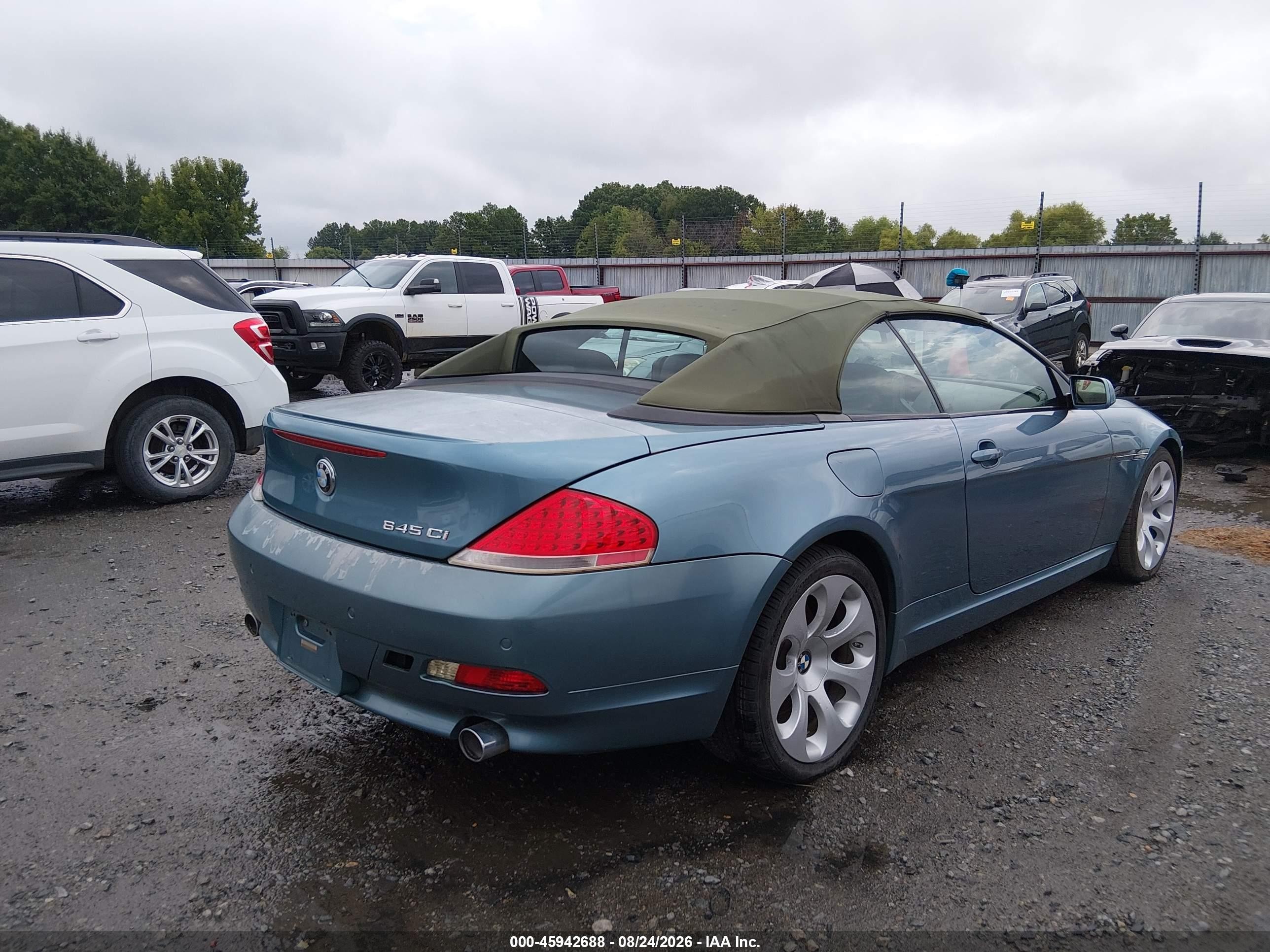 2005 Bmw 645ci   Blue vin: WBAEK73475B328192