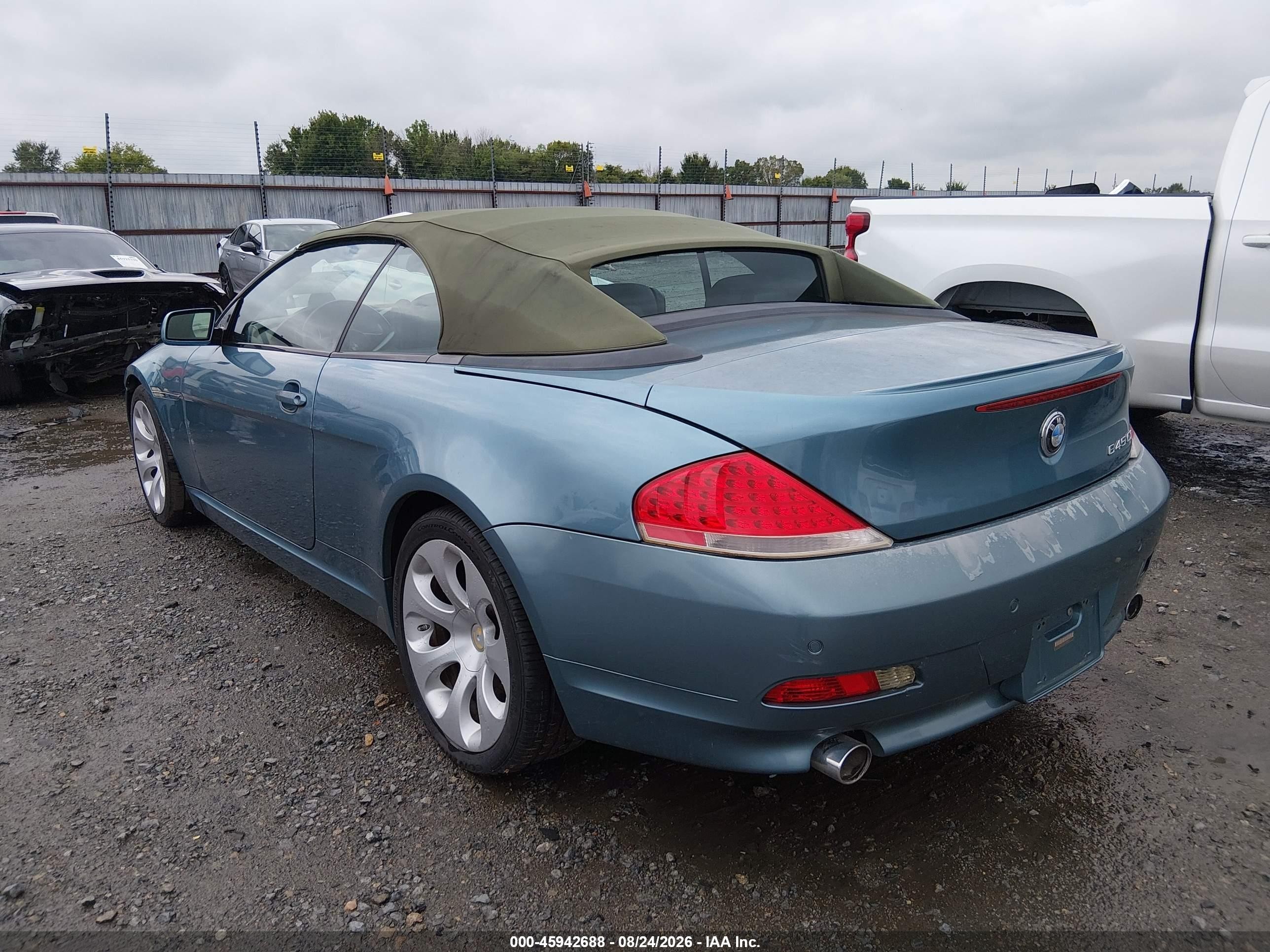 2005 Bmw 645ci   Blue vin: WBAEK73475B328192