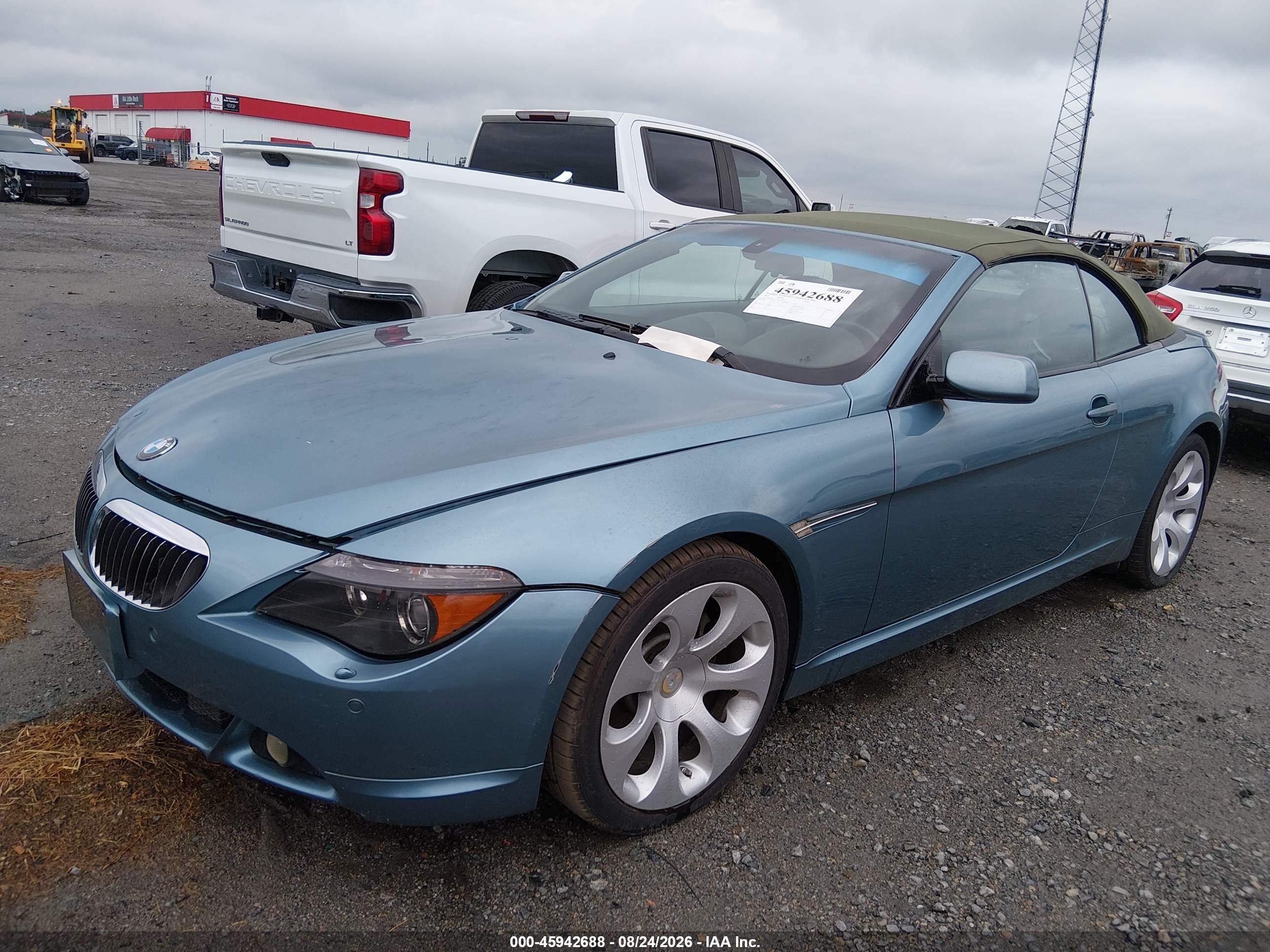 2005 Bmw 645ci   Blue vin: WBAEK73475B328192