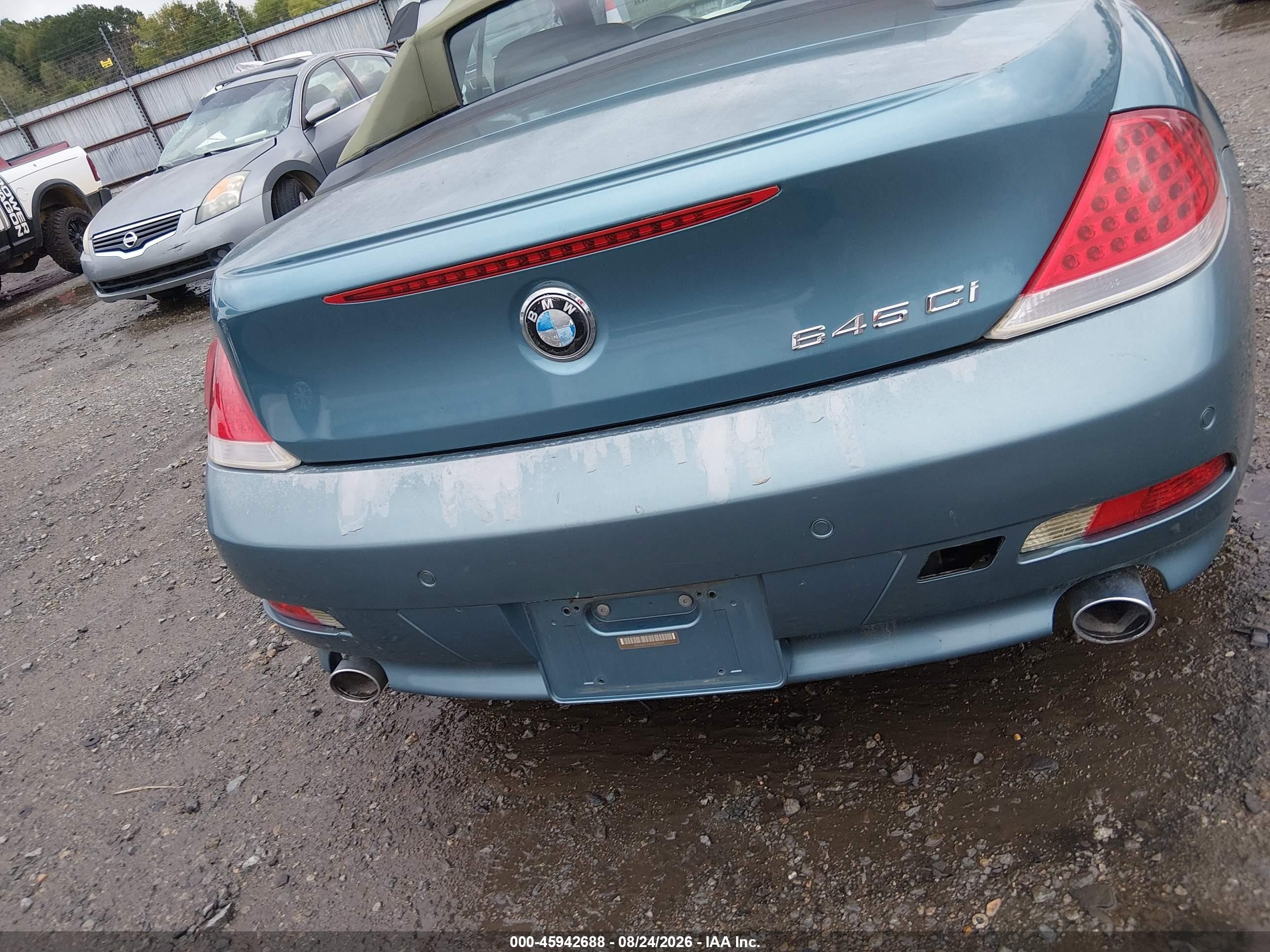 2005 Bmw 645ci   Blue vin: WBAEK73475B328192