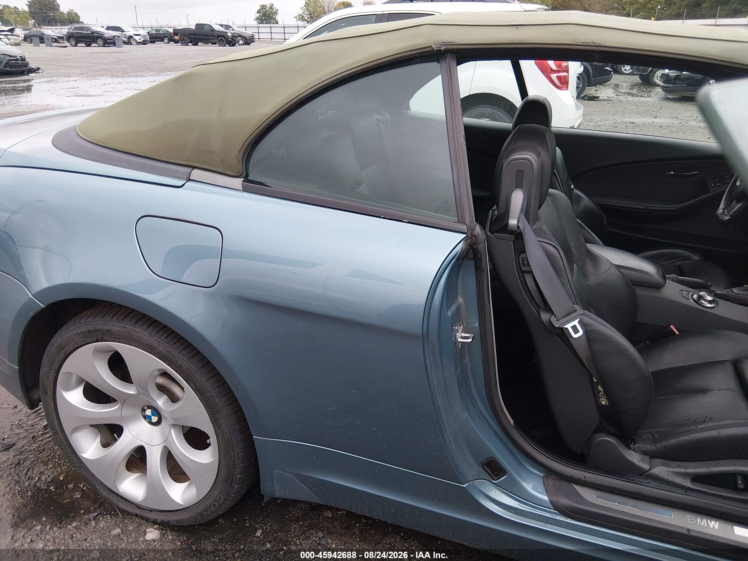 2005 Bmw 645ci   Blue vin: WBAEK73475B328192